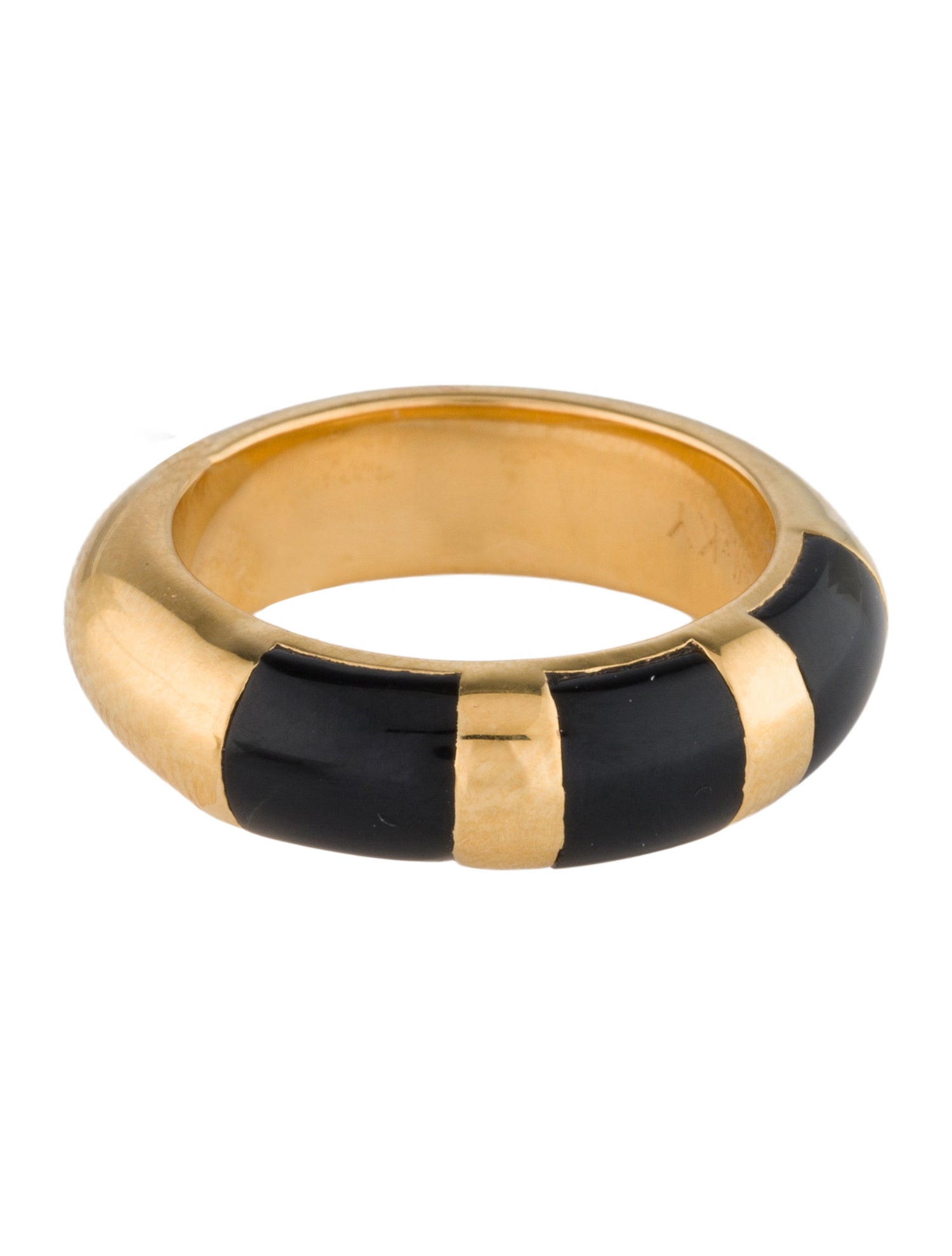 Monica Vinader x Kate Young Onyx Striped Stacking Ring