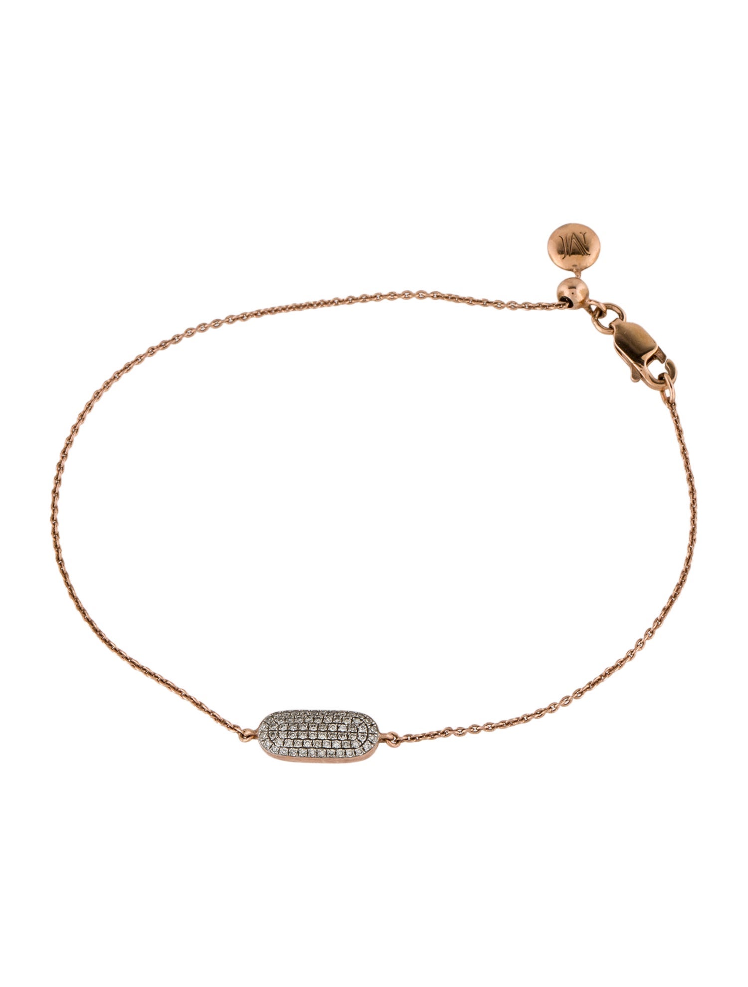 Monica Vinader Diamond Adjustable Bracelet