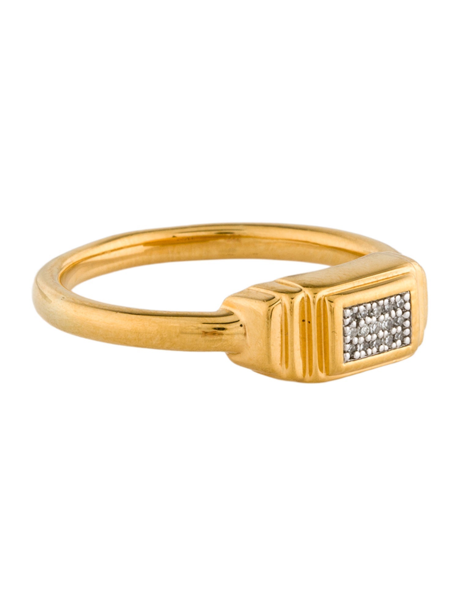 Monica Vinader Diamond Baja Deco Ring