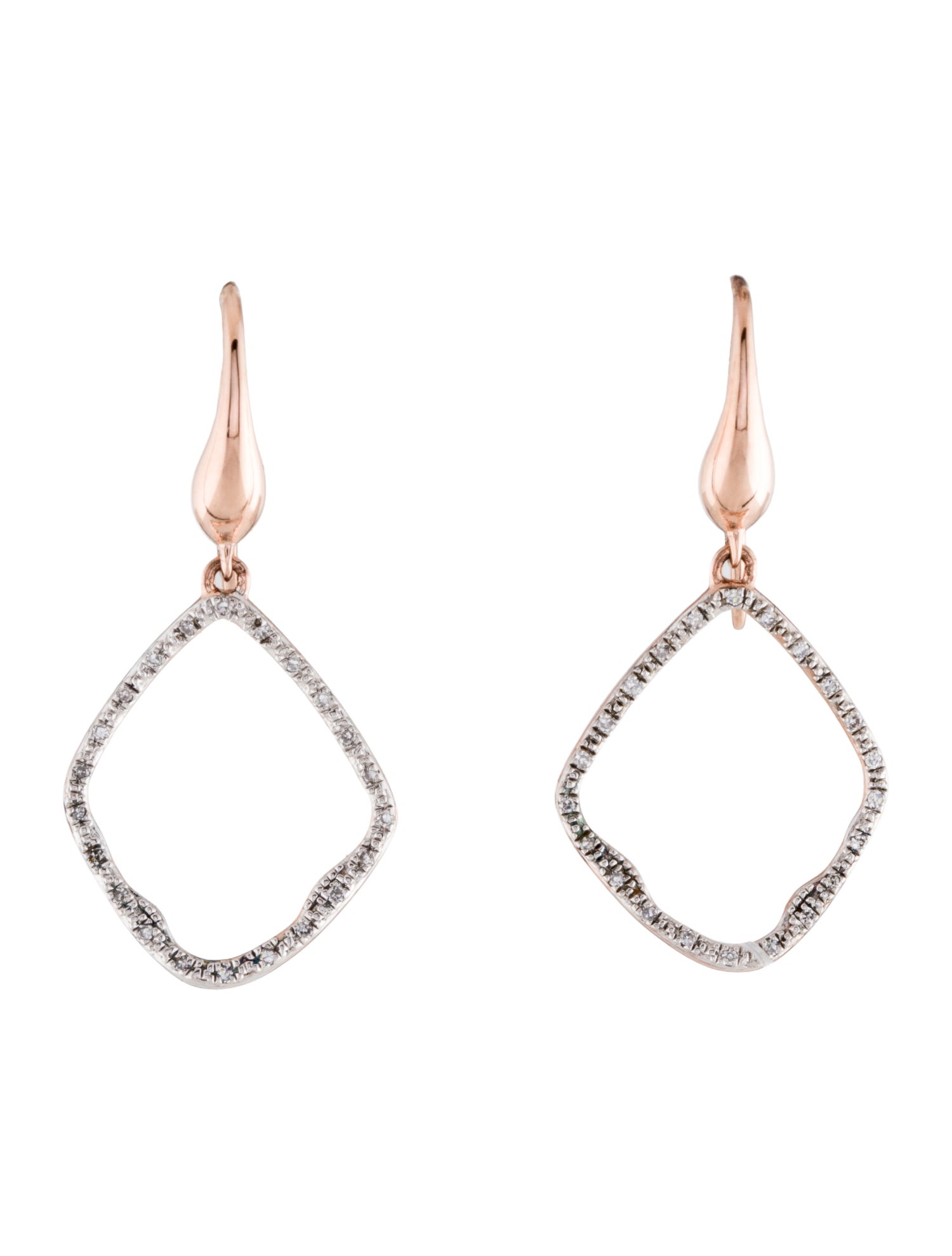 Monica Vinader Diamond Riva Drop Earrings