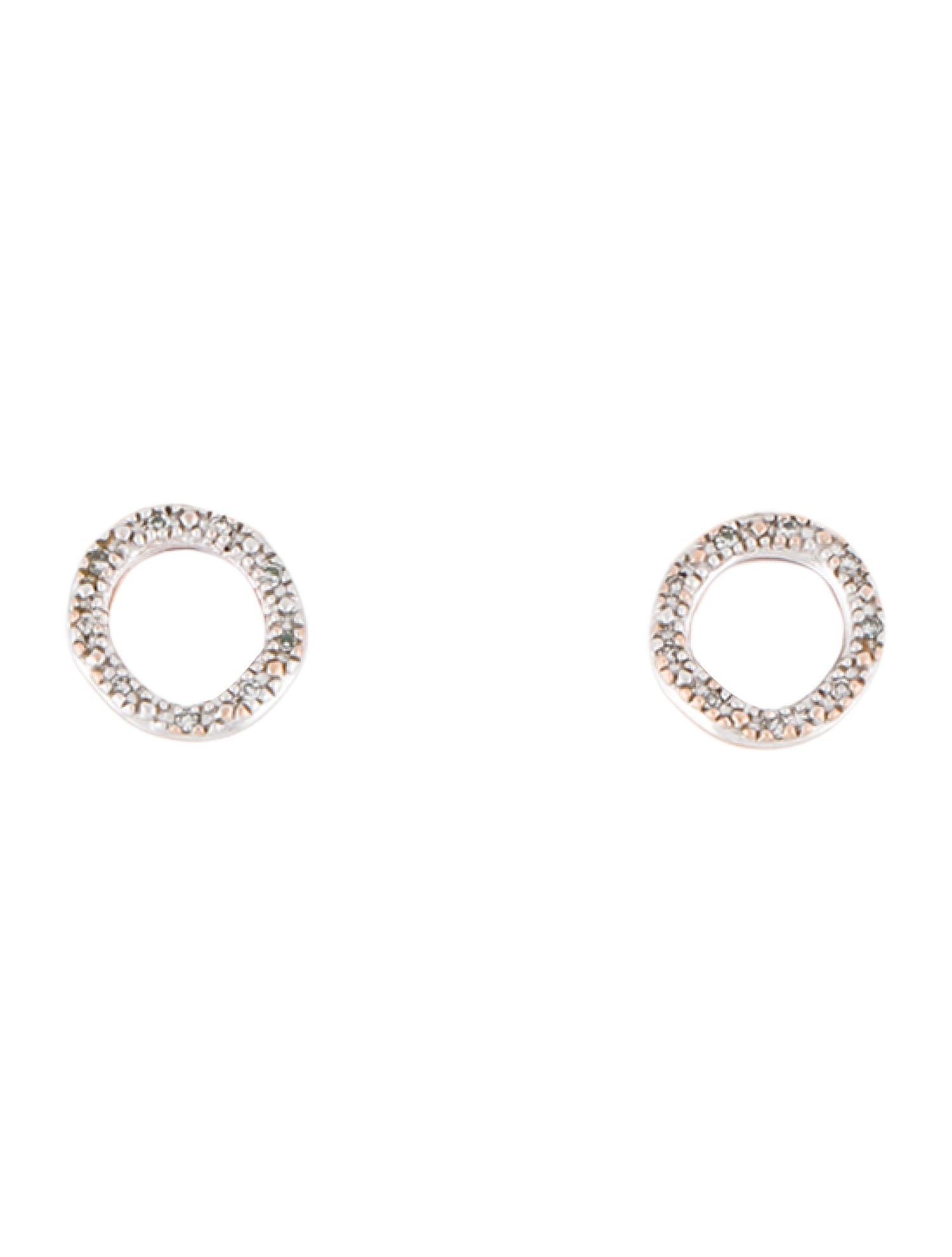 Monica Vinader Diamond Riva Circle Stud Earrings