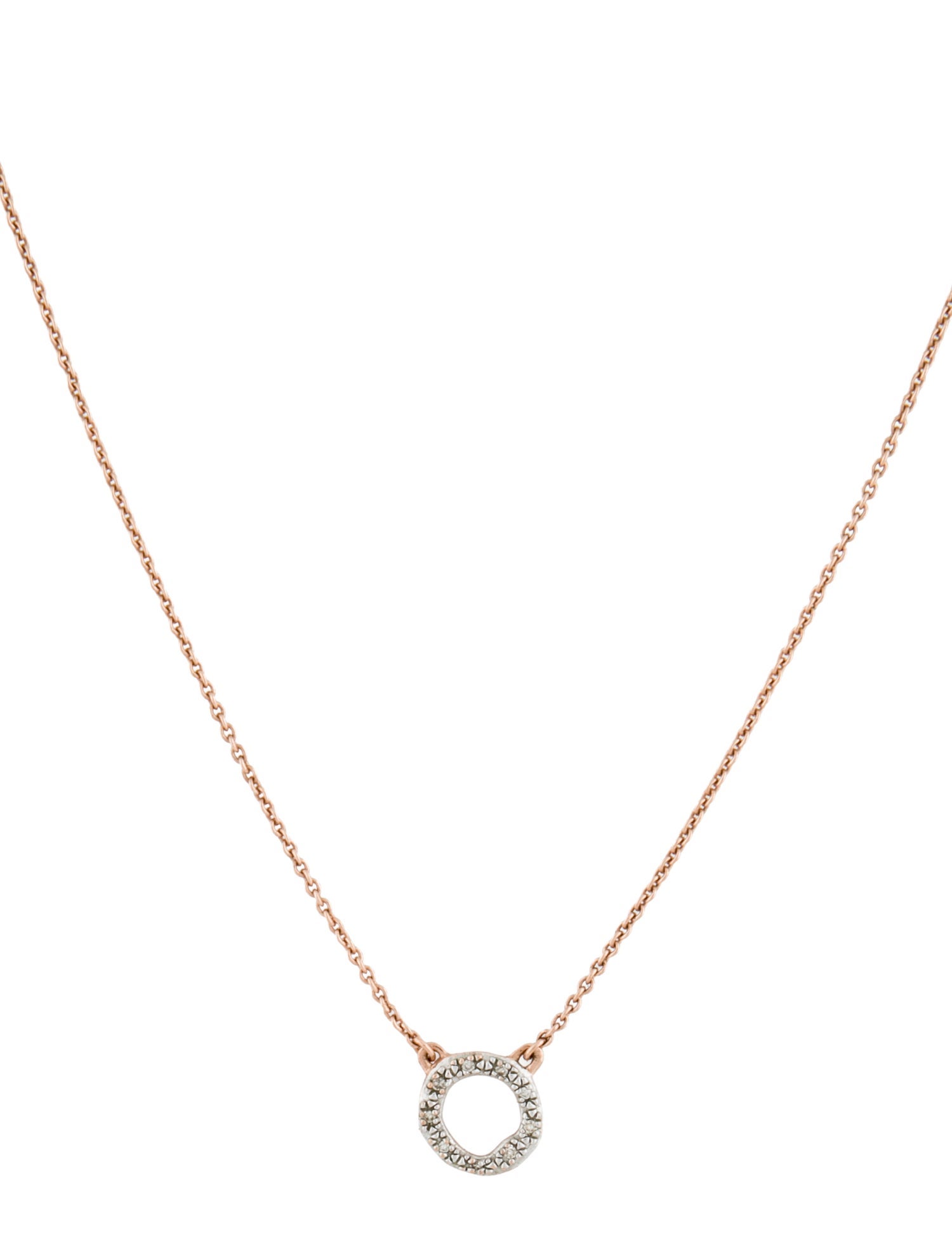 Monica Vinader Diamond Mini Riva Pendant Necklace