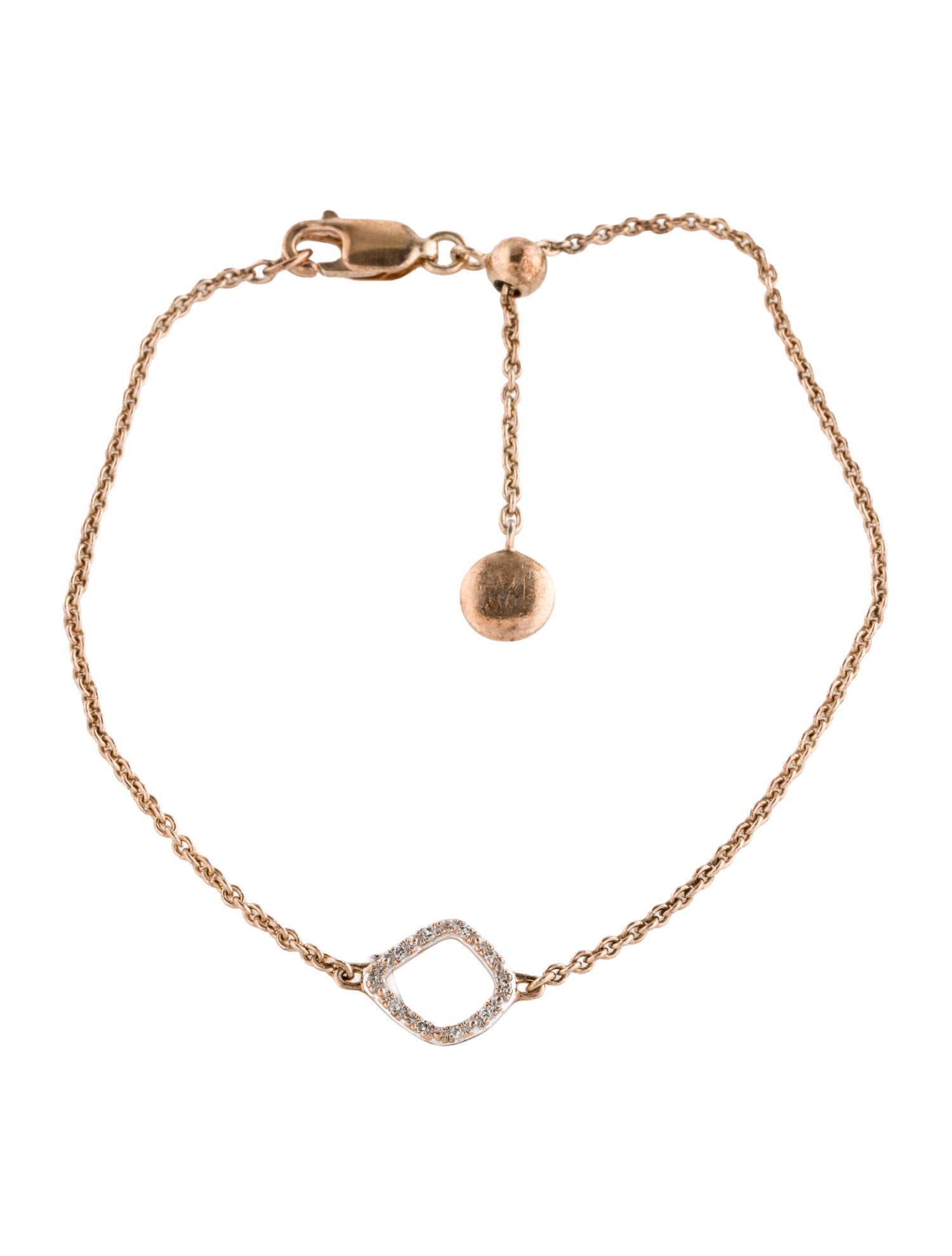 Monica Vinader Diamond Riva Mini Kite Bracelet