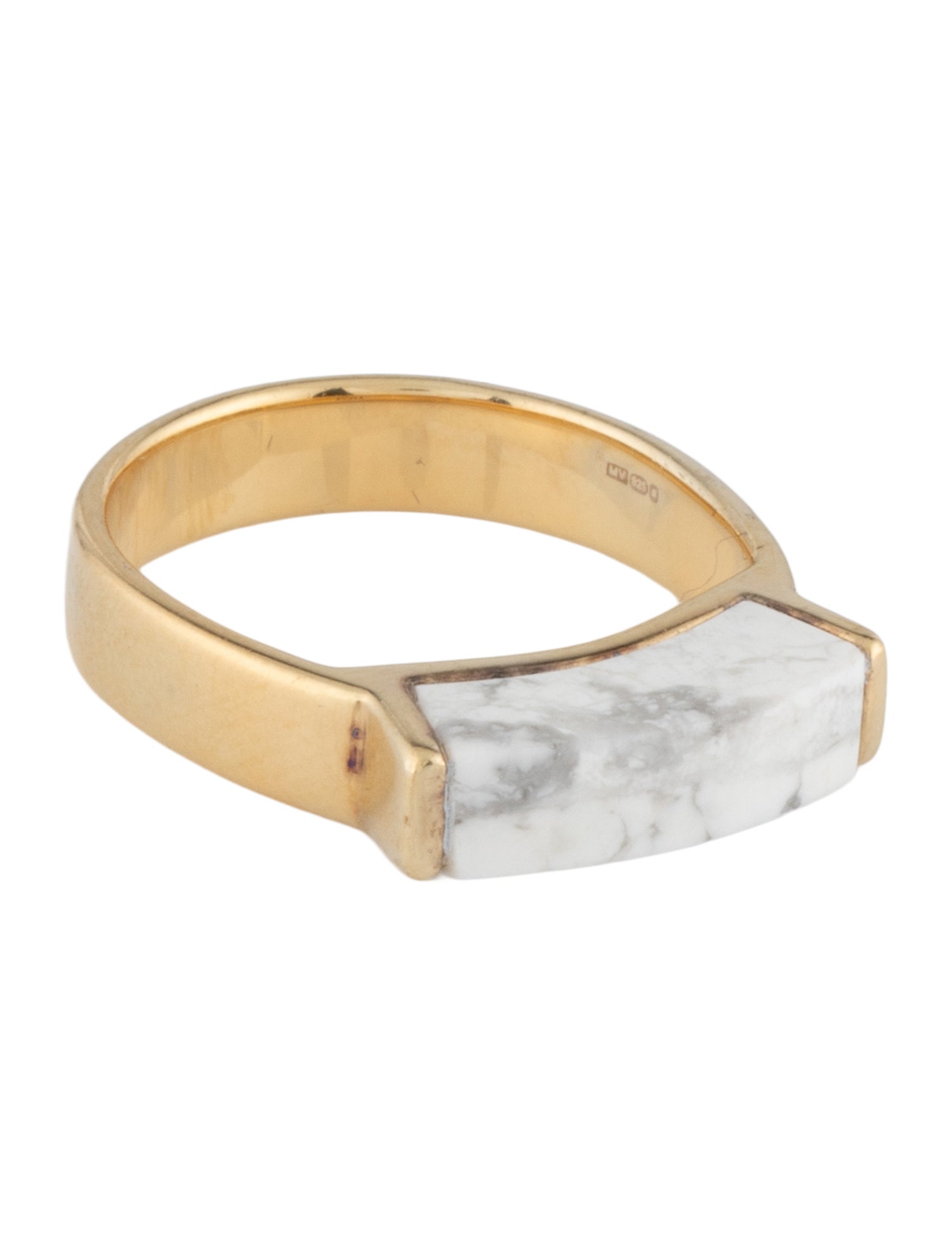 Monica Vinader Howlite Linear Cocktail Ring
