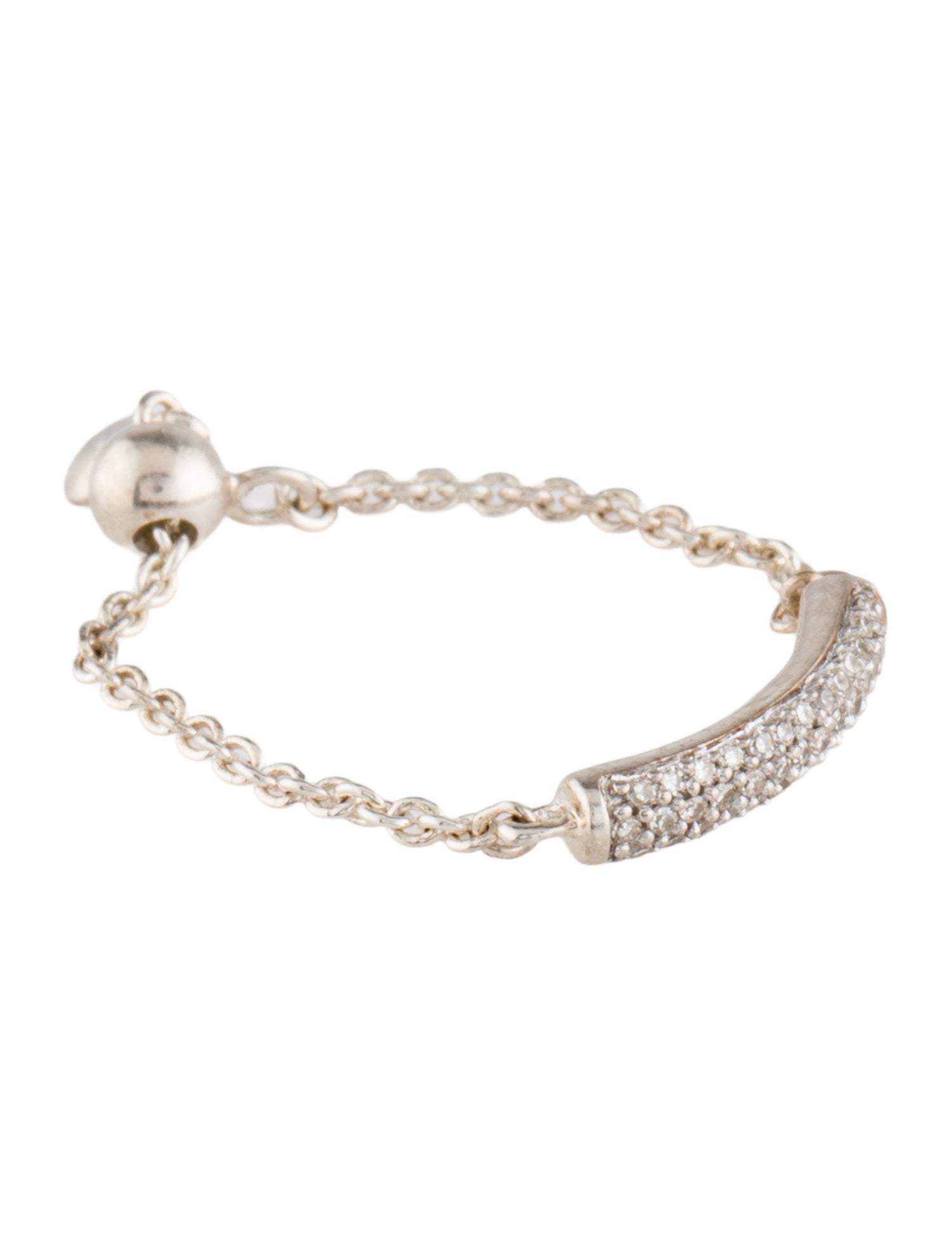 Monica Vinader Diamond Fiji Bar Friendship Adjustable Ring