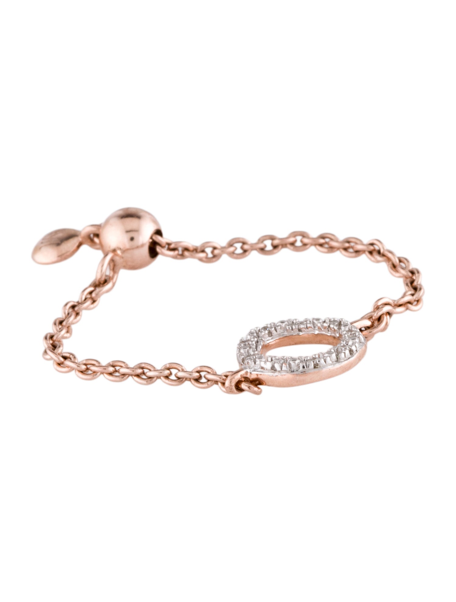 Monica Vinader Diamond Riva Mini Circle Adjustable Friendship Ring