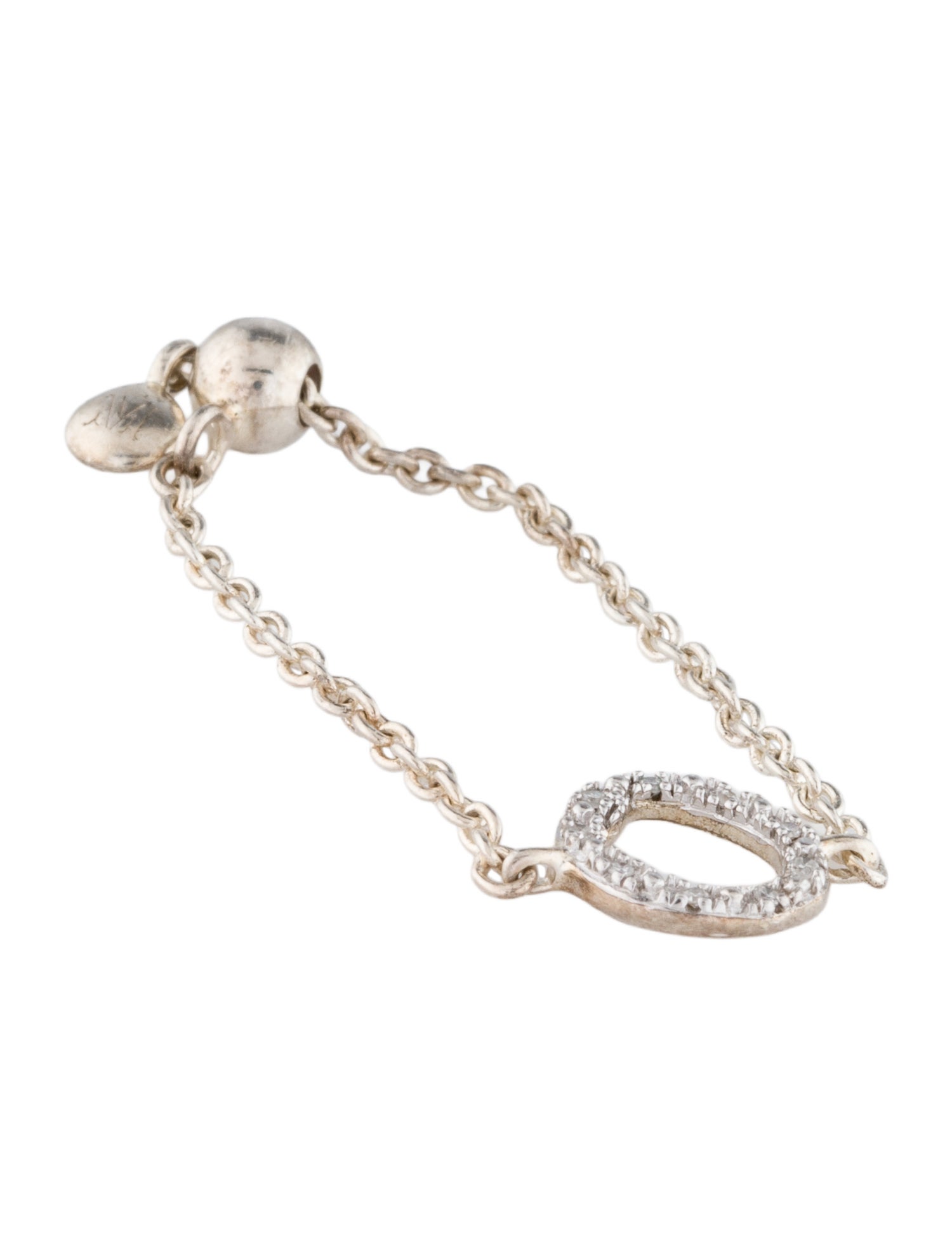 Monica Vinader Diamond Riva Mini Circle Adjustable Friendship Ring