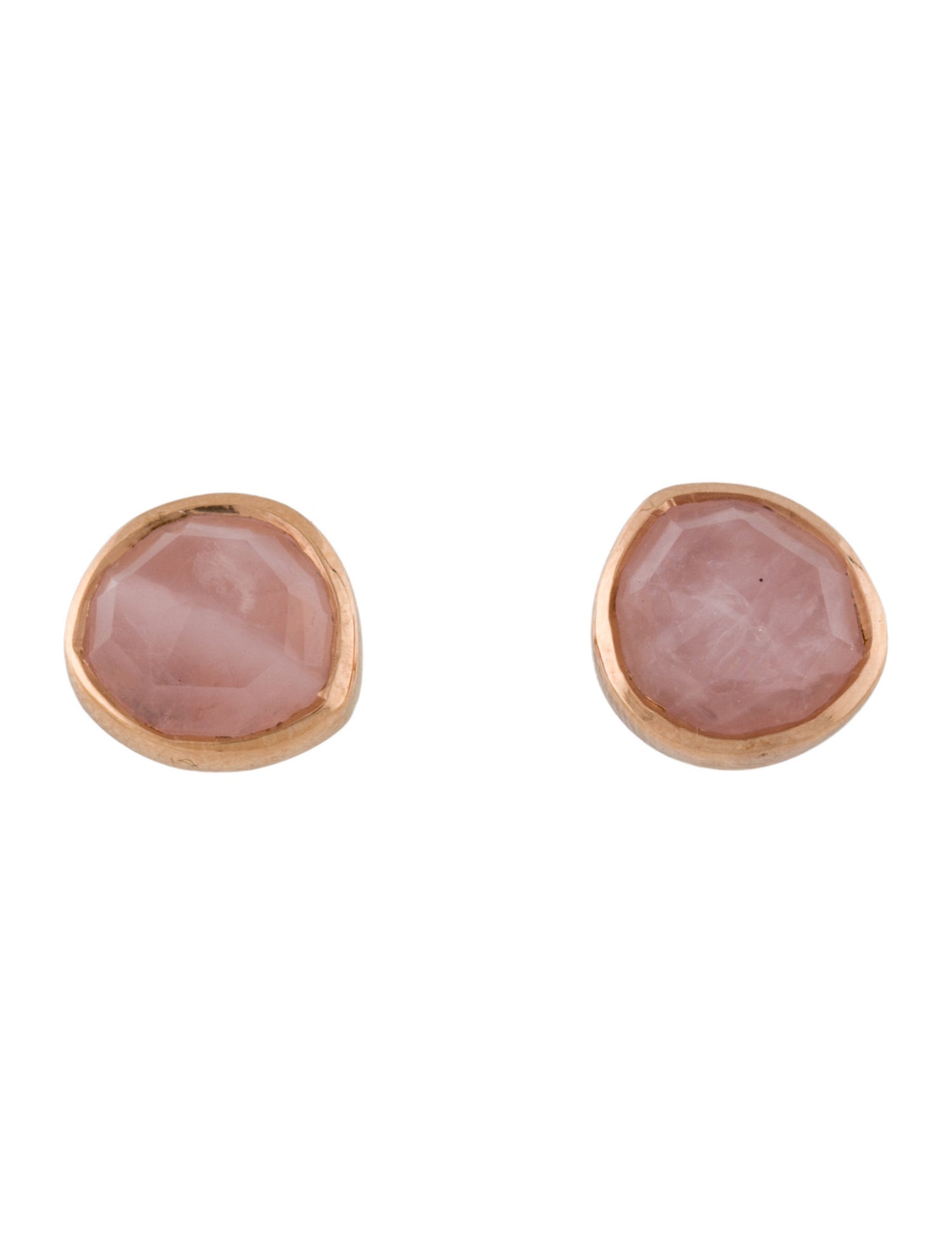 Monica Vinader Rose Quartz Siren Stud Earrings