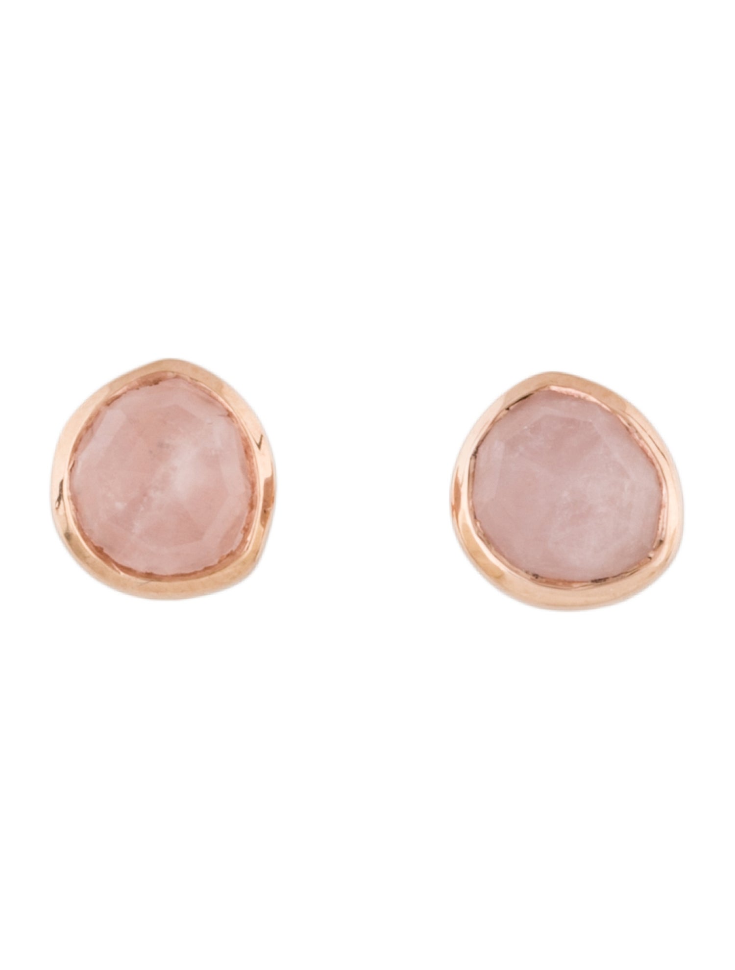Monica Vinader Rose Quartz Siren Stud Earrings