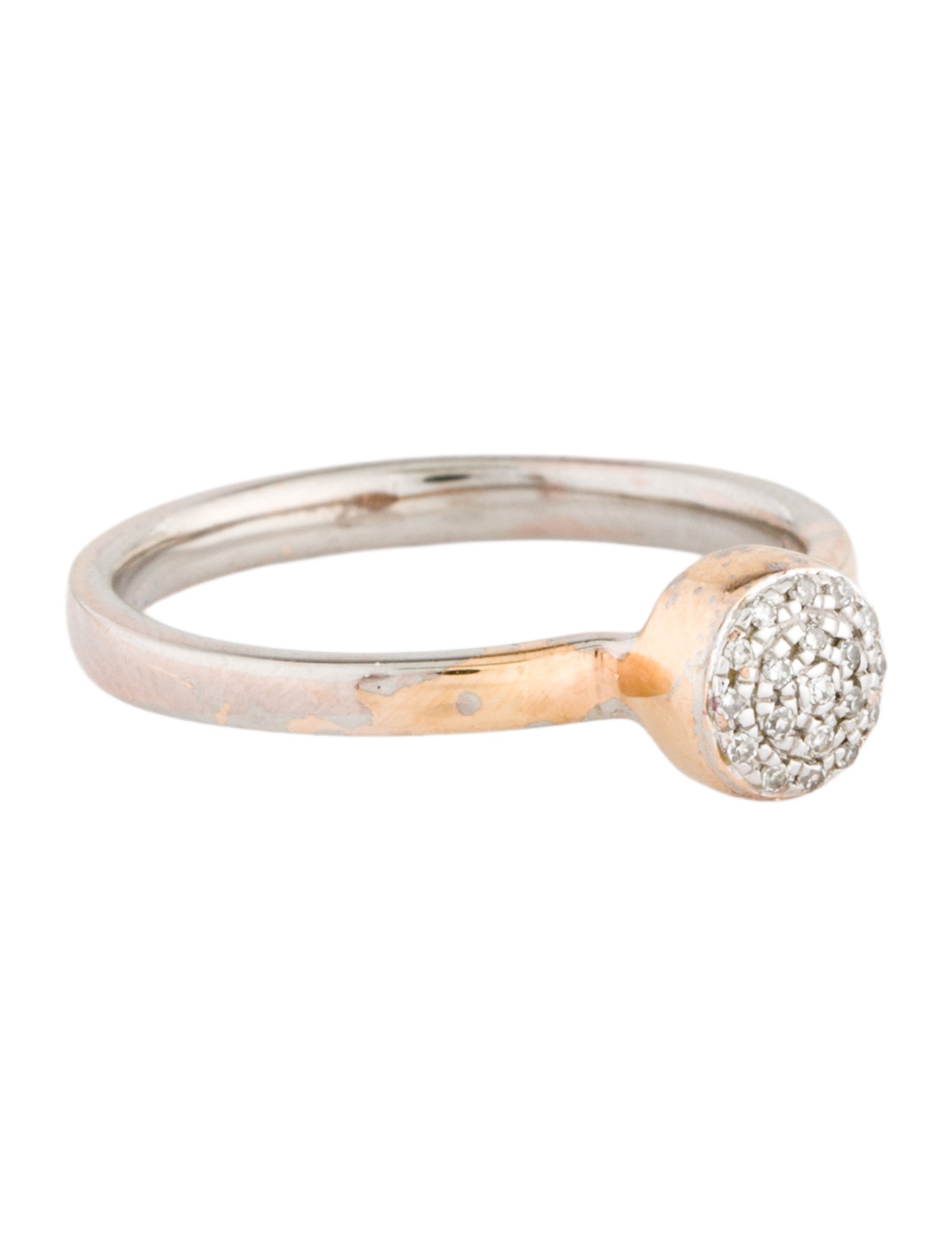 Monica Vinader Diamond Fiji Button Cocktail Ring