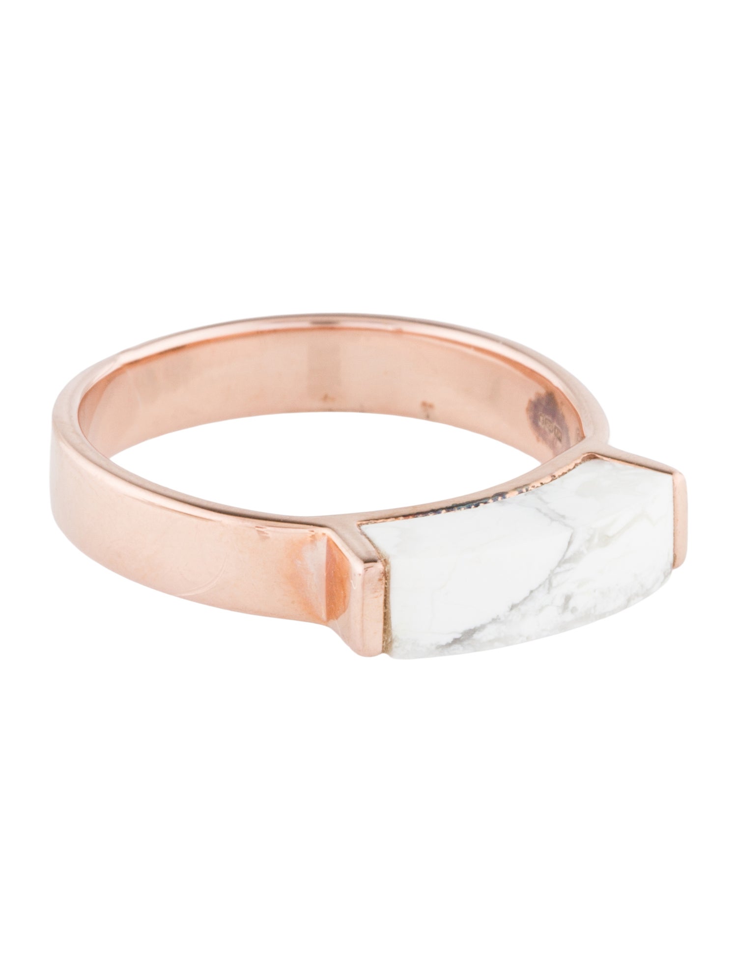 Monica Vinader Howlite Linear Ring