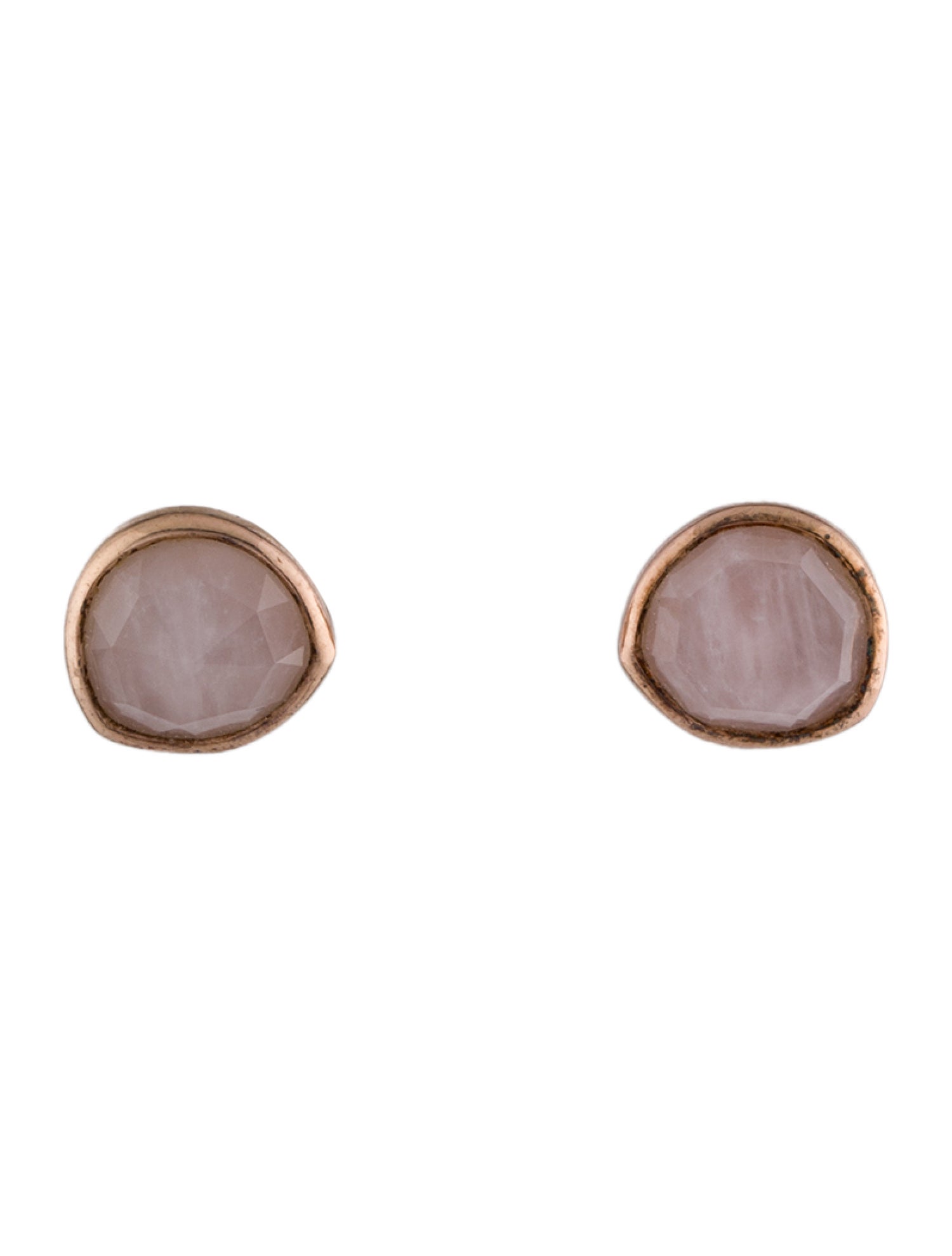 Monica Vinader Rose Quartz Siren Stud Earrings