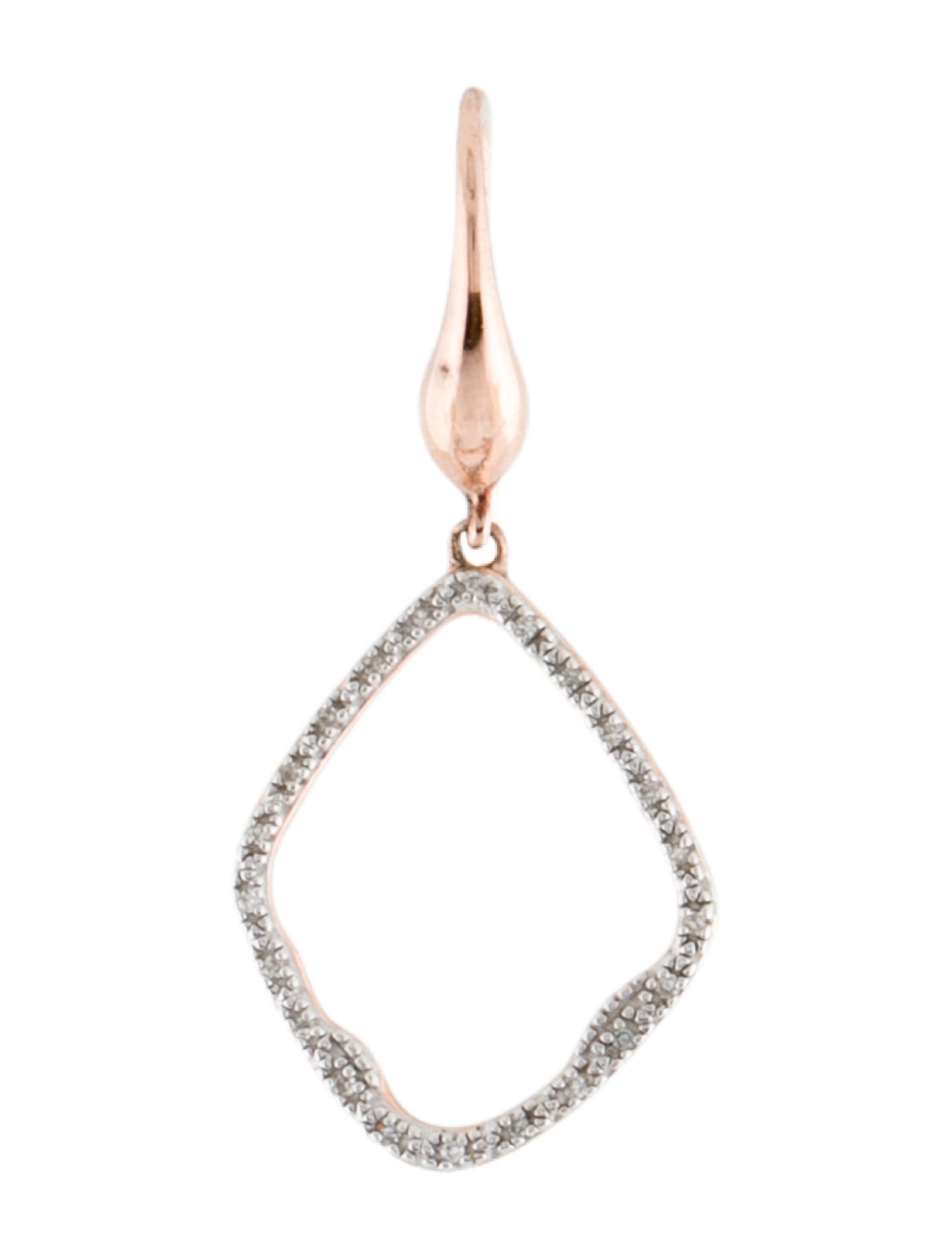 Monica Vinader Diamond Riva Kite Single Drop Earring