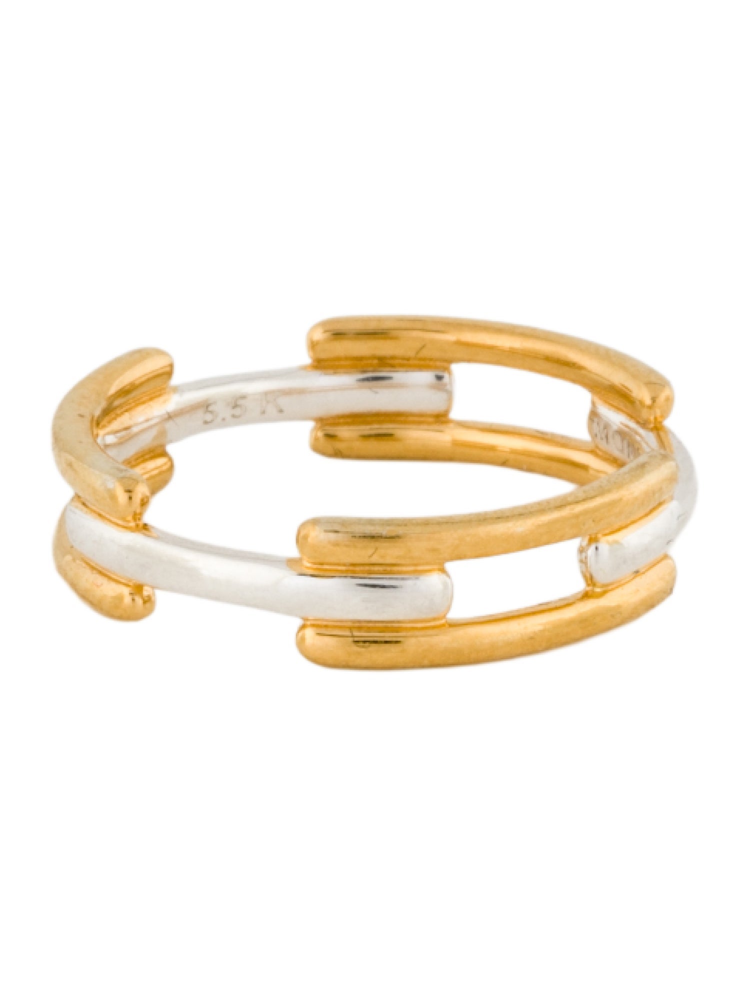 Monica Vinader Two-Tone Signature Link Stacking Band