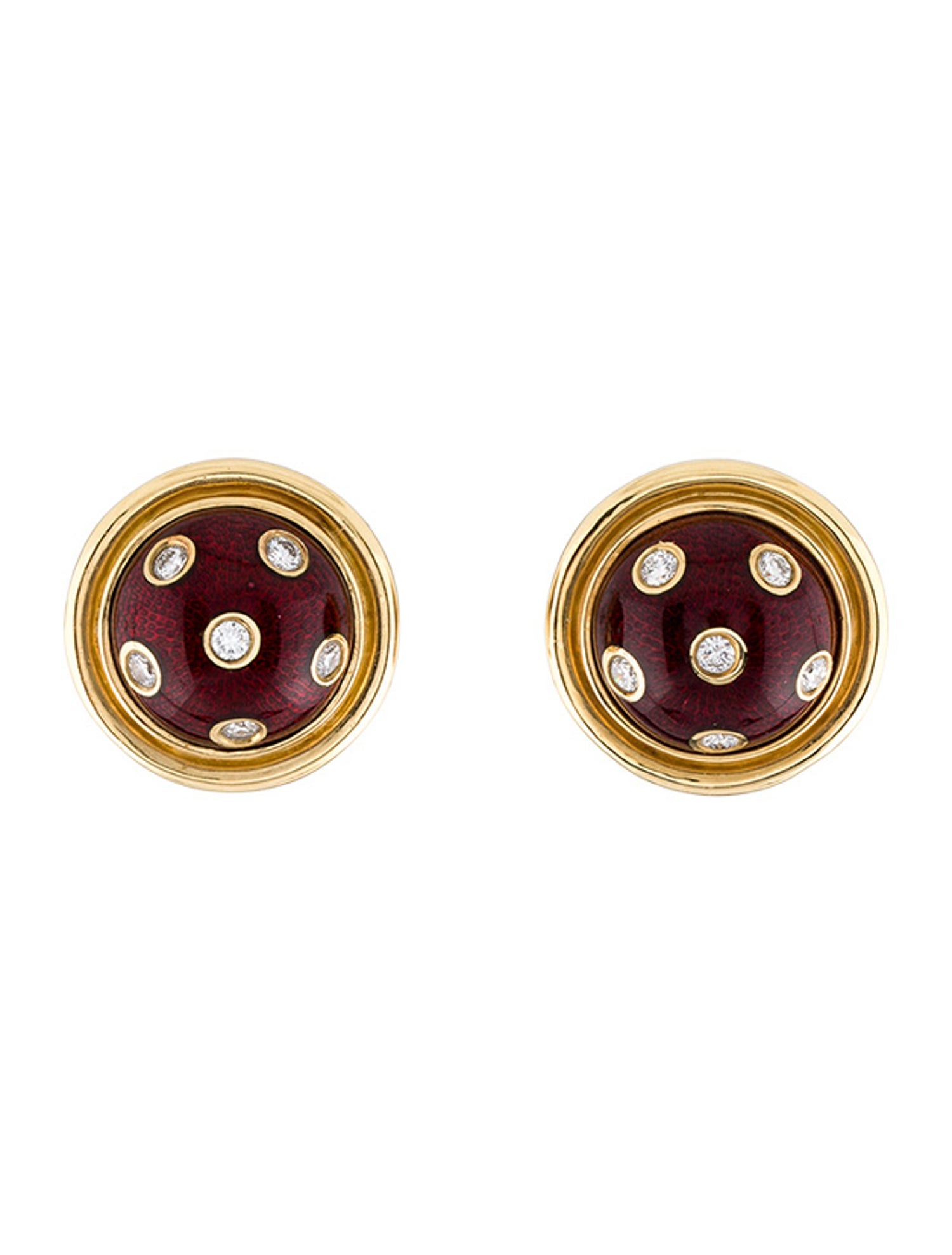 Mavito Navito 18K Enamel & Diamond Earclips