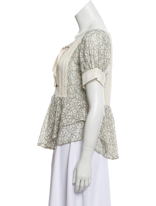 Marissa Webb Short Sleeve Lace Top