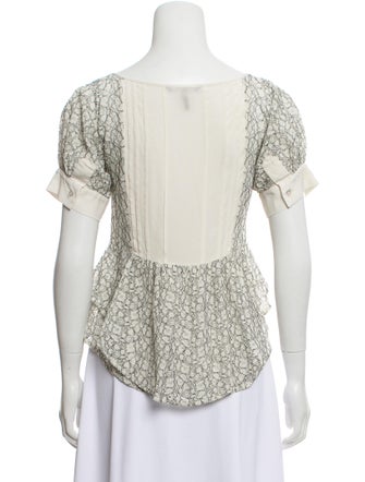 Marissa Webb Short Sleeve Lace Top