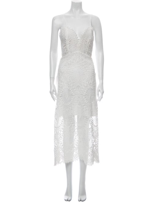 Marissa Webb Lace Pattern Long Dress w/ Tags White