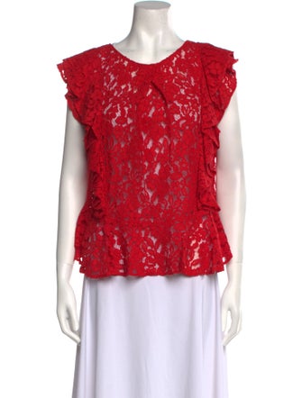 Marissa Webb Scoop Neck Short Sleeve Blouse