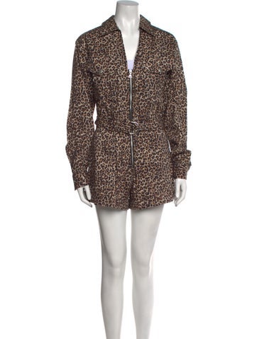 Marissa Webb Jumpsuits and Rompers Animal Print Romper US 2 | XS