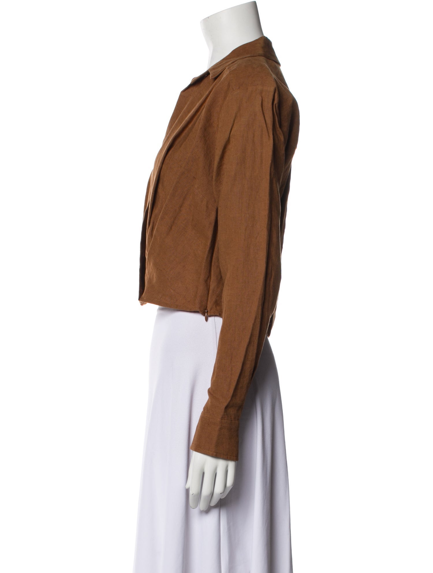 Marissa Webb Plunge Neckline Long Sleeve Crop Top w/ Tags