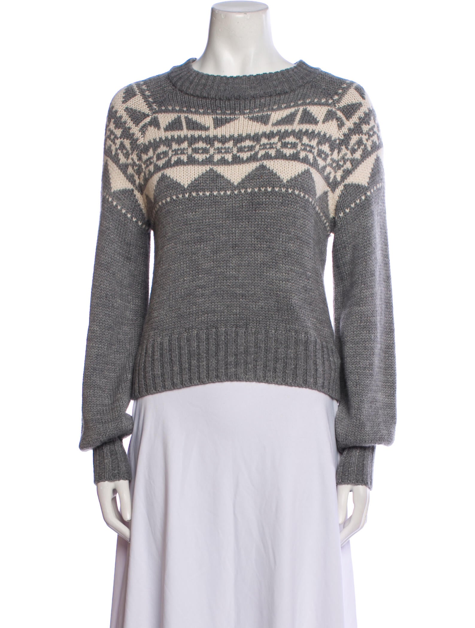 Marissa Webb Printed Crew Neck Sweater