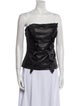 Marissa Webb Lamb Leather Strapless Top