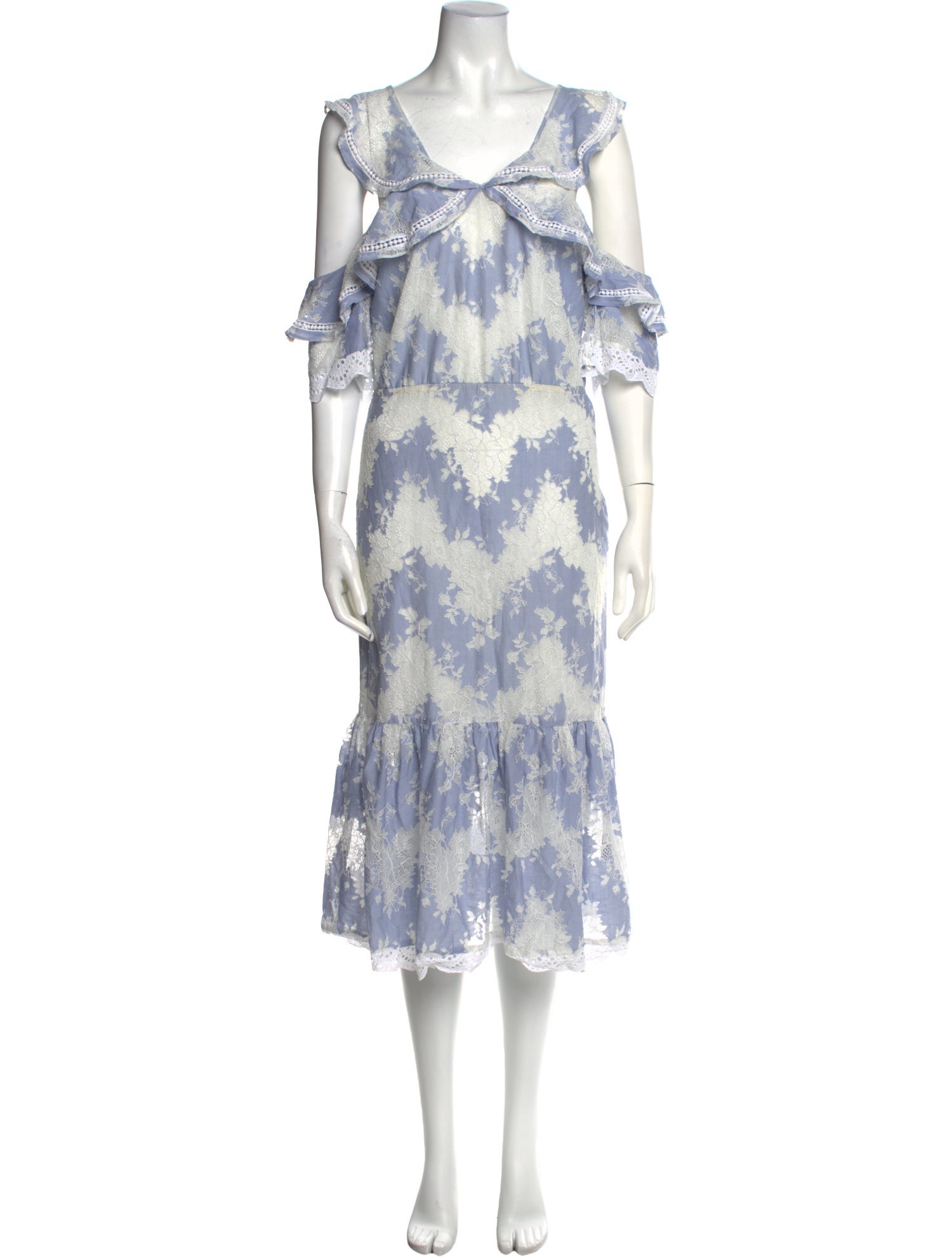 Marissa Webb Floral Print Midi Length Dress