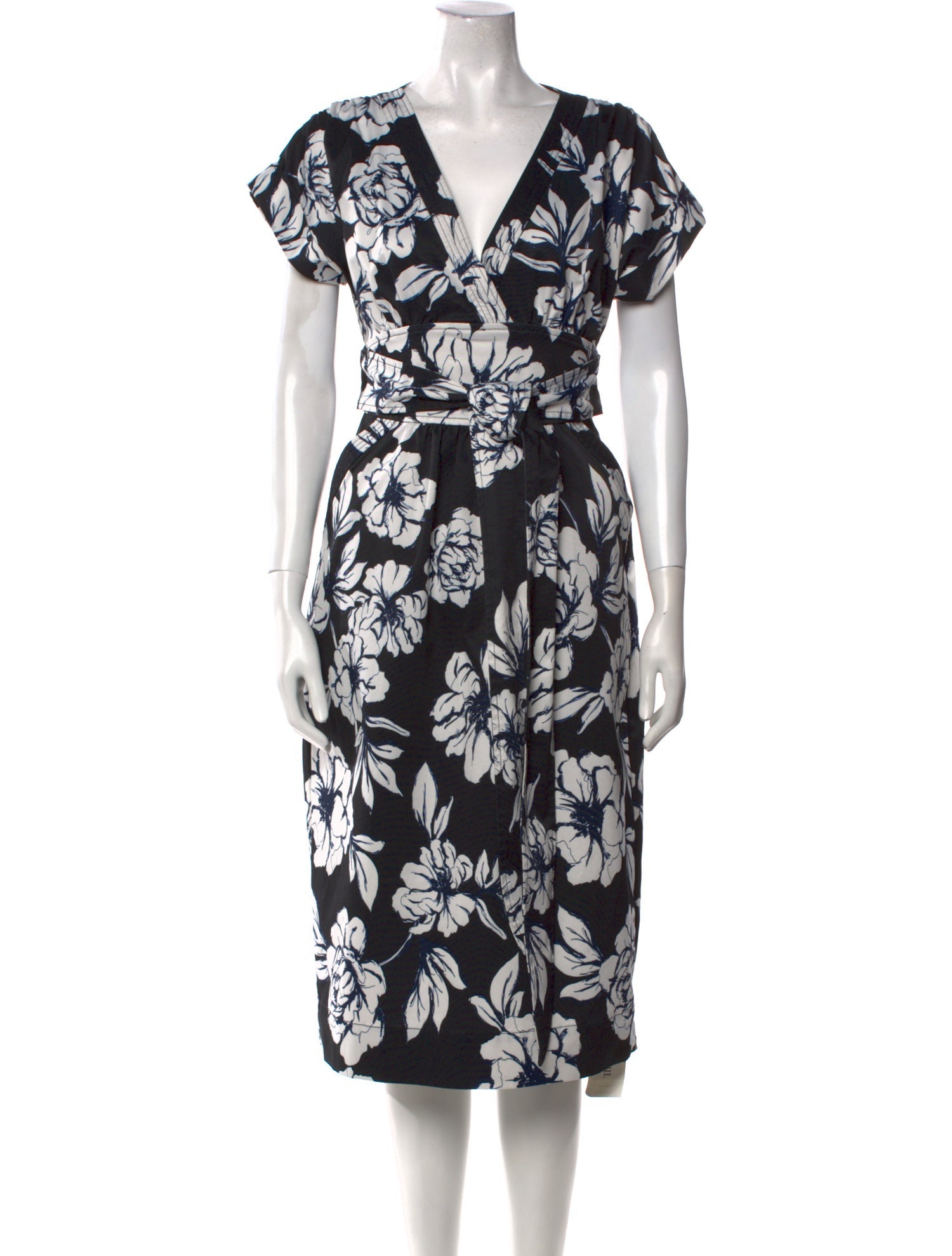 Marissa Webb Floral Print Midi Length Dress