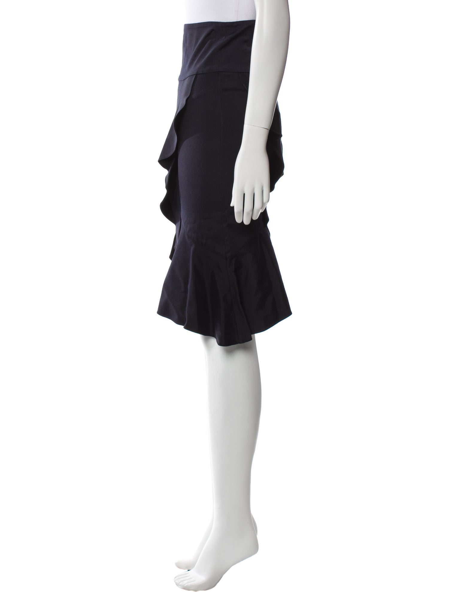 Marissa Webb Ruffle Embellishment Knee-Length Skirt