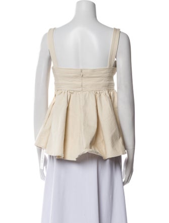 Marissa Webb Square Neckline Sleeveless Blouse