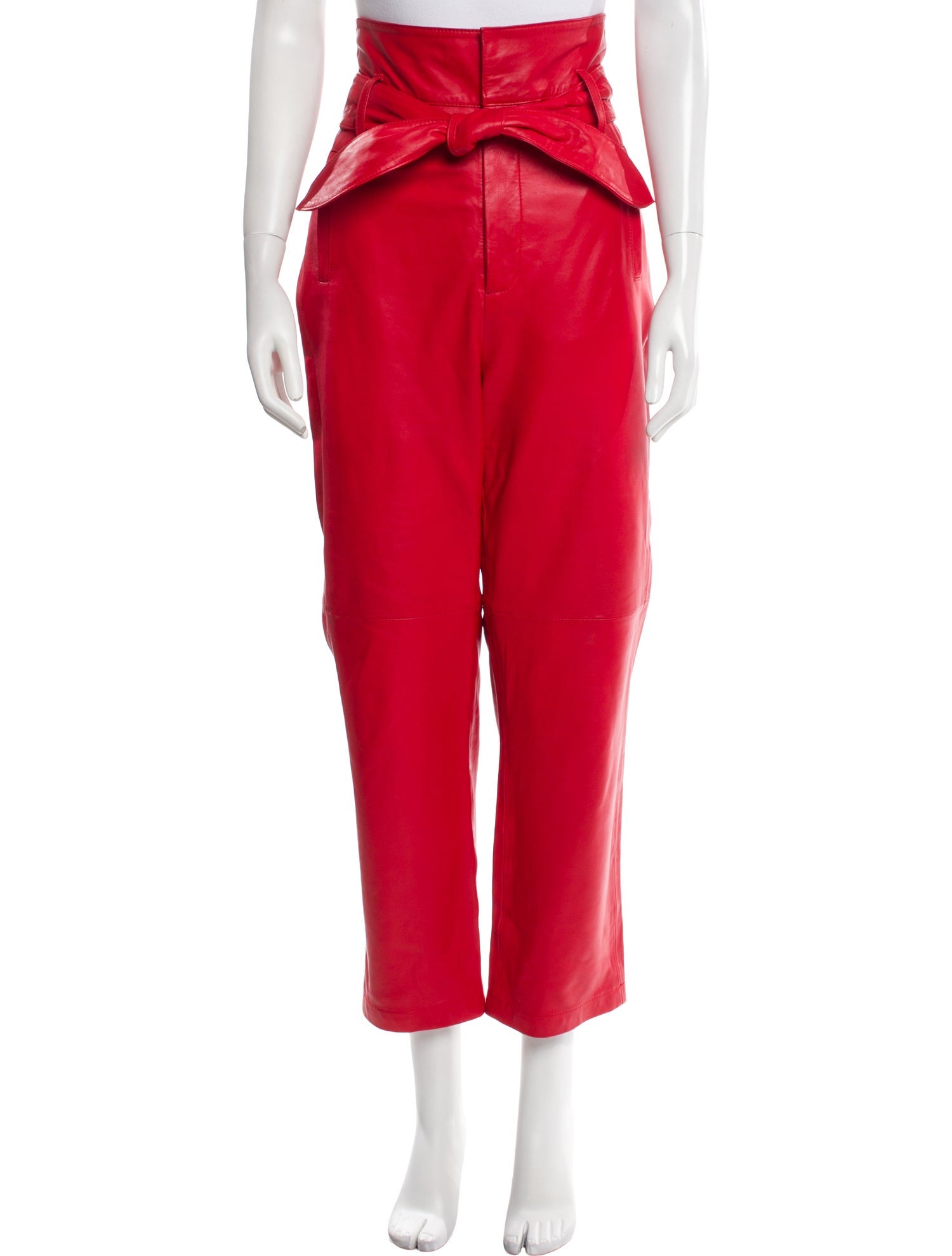 Marissa Webb Lamb Leather Straight Leg Pants