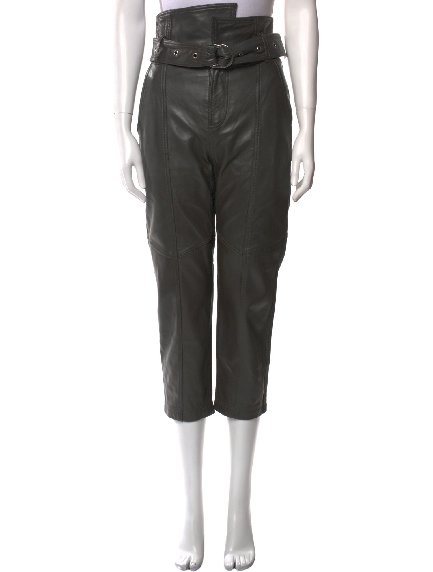 Marissa Webb Leather Straight Leg Pants