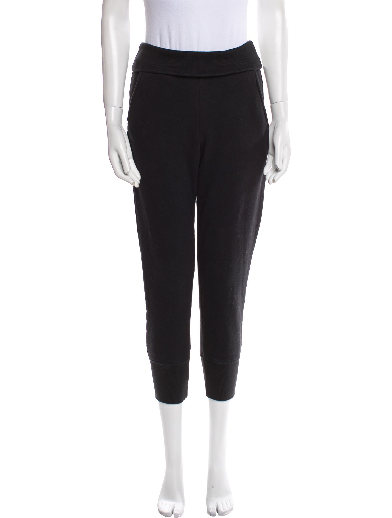 Marissa Webb So High Waisted French Terry Sweatpants in Black Sweatpants