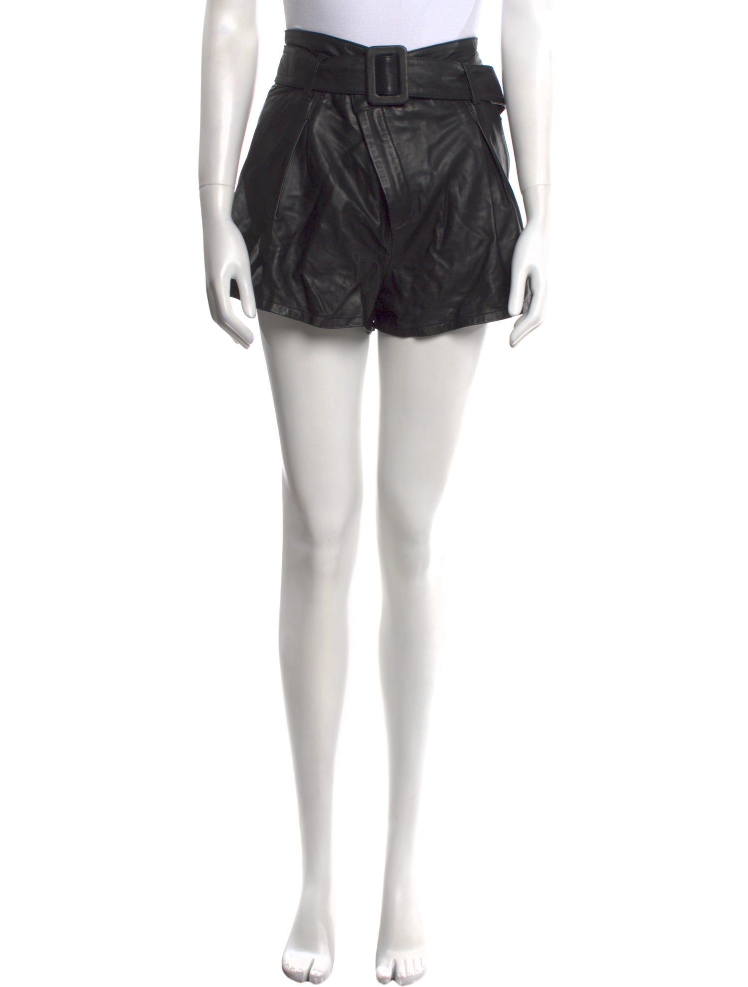 Marissa Webb Lamb Leather Mini Shorts