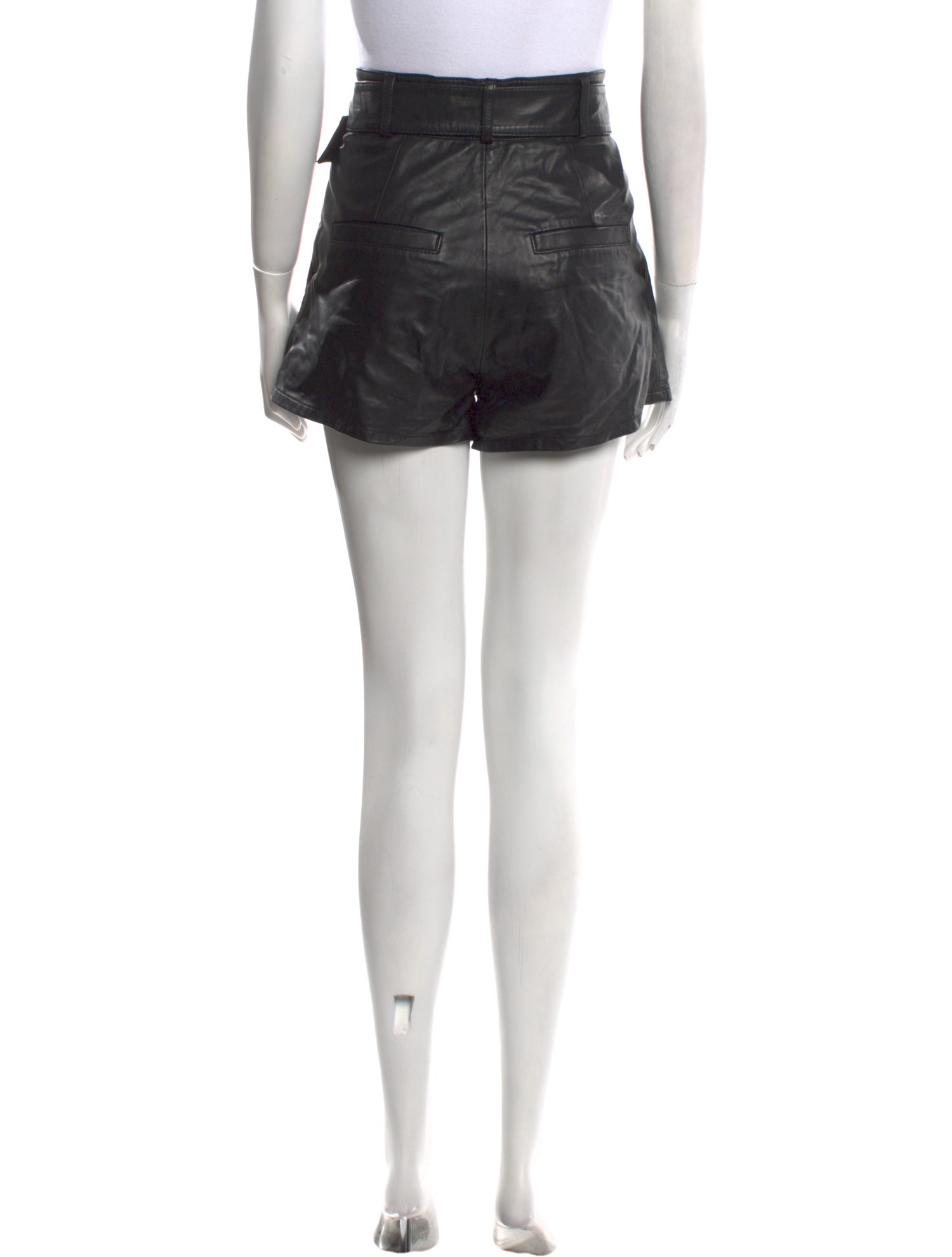 Marissa Webb Lamb Leather Mini Shorts
