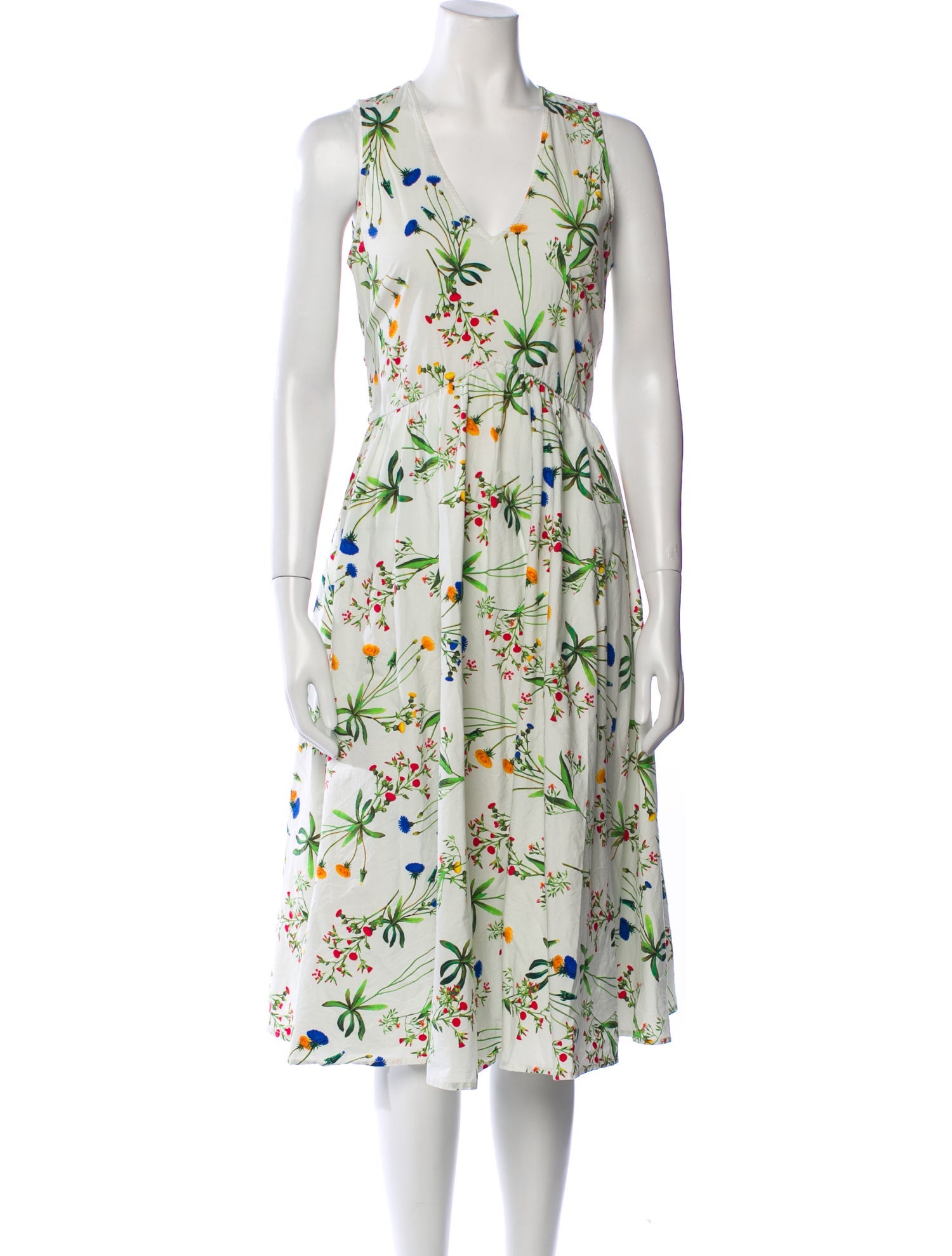 Marissa Webb Floral Print Midi Length Dress