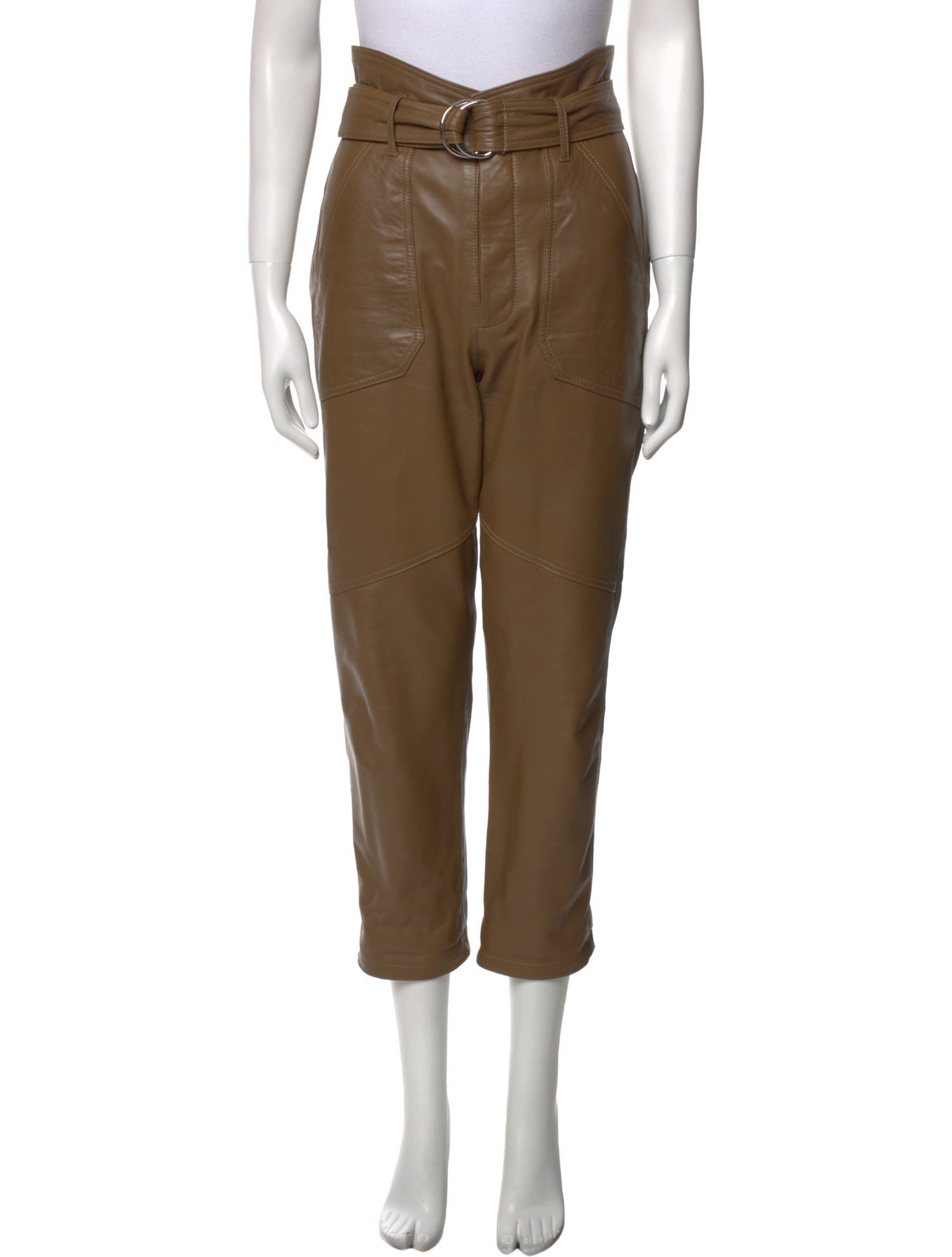 Marissa Webb Lamb Leather Straight Leg Pants
