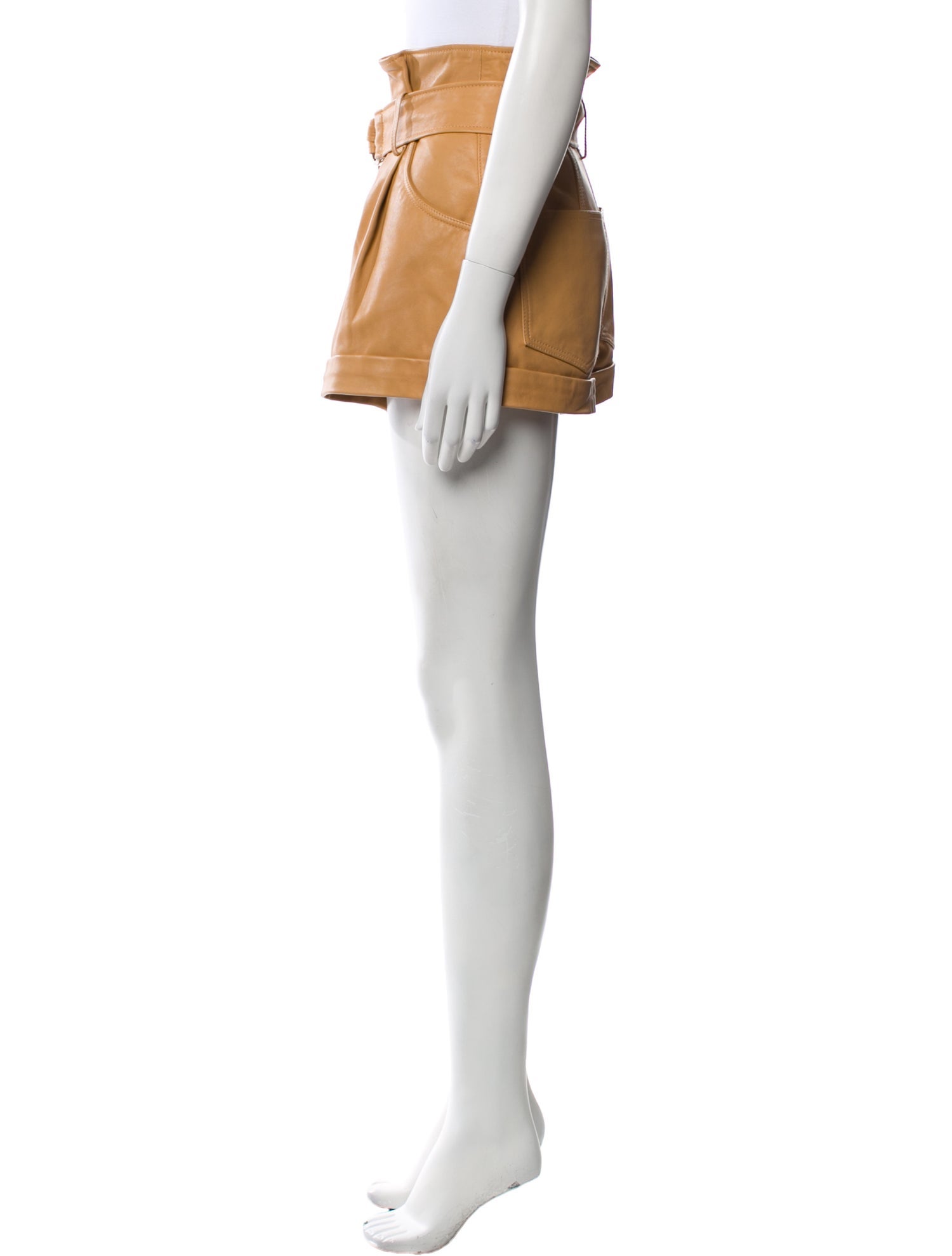 Marissa Webb Lamb Leather Mini Shorts