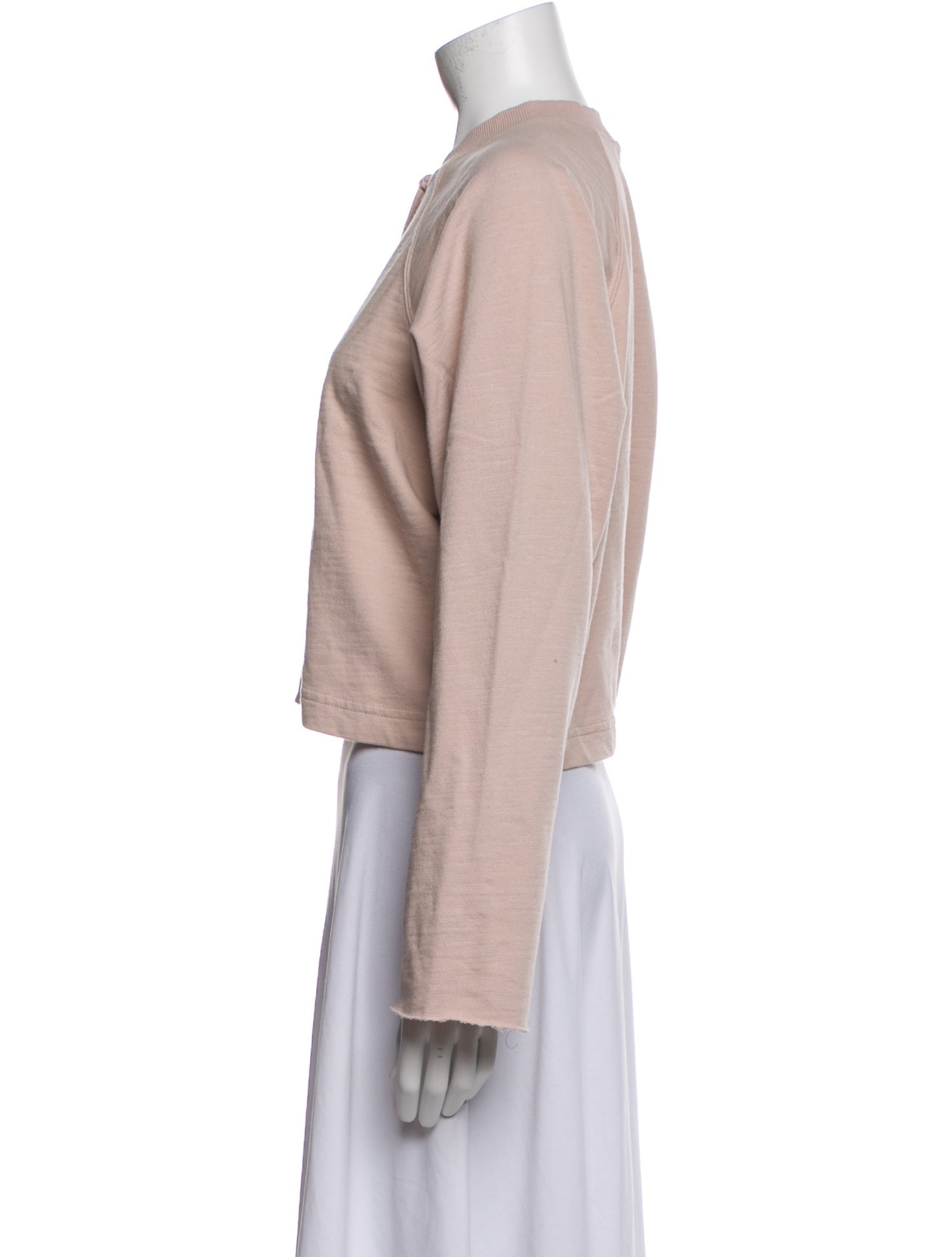 Marissa Webb Crew Neck Long Sleeve Crop Top