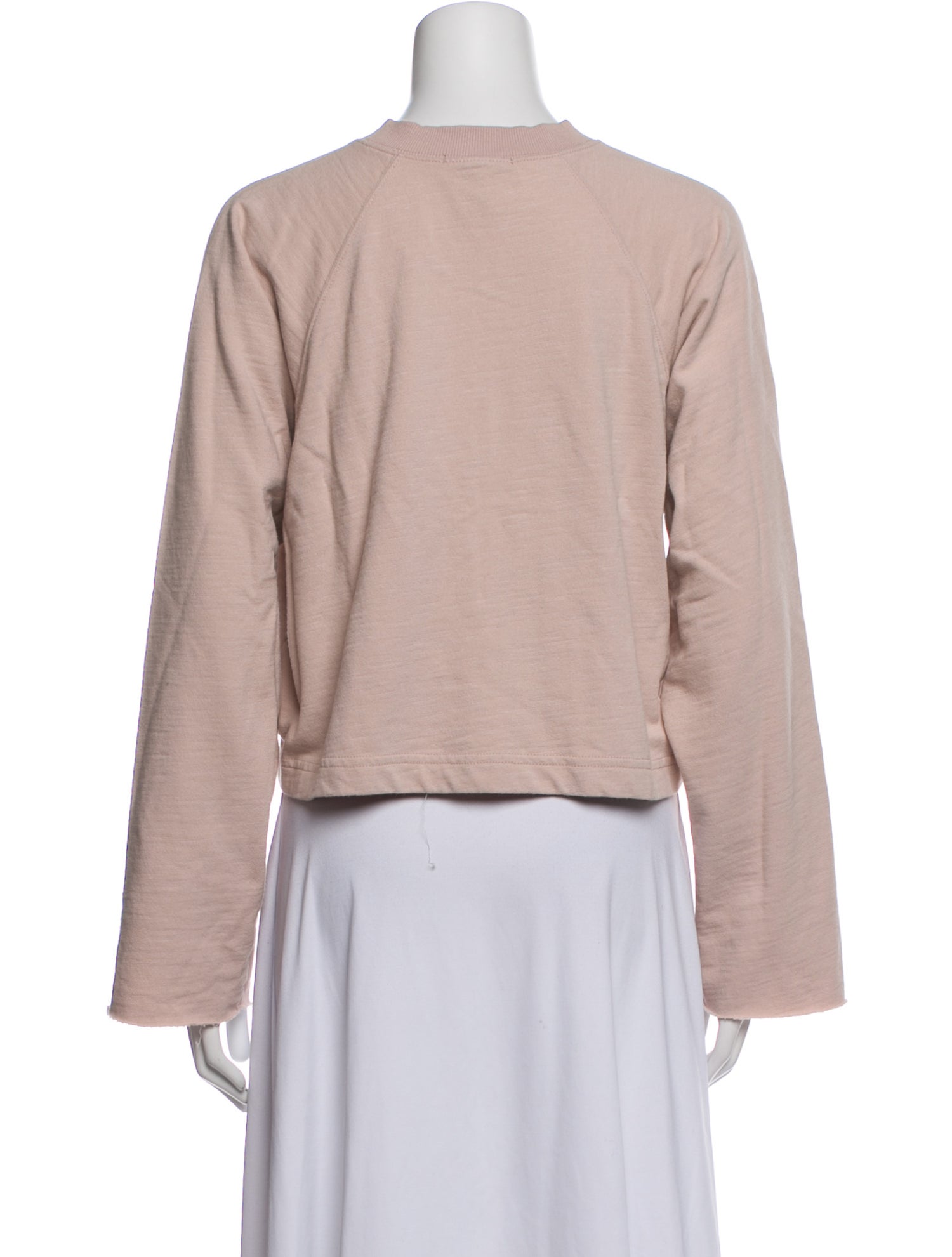 Marissa Webb Crew Neck Long Sleeve Crop Top