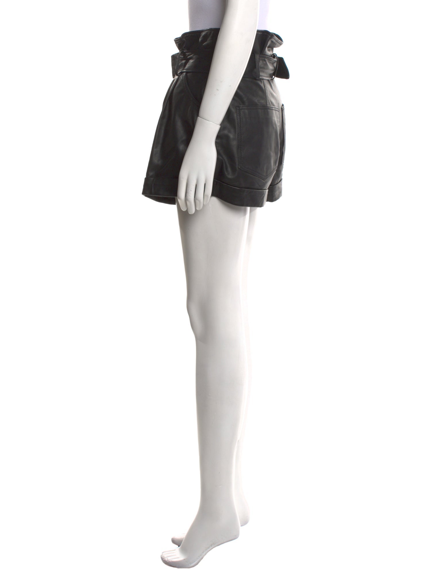 Marissa Webb Lamb Leather Mini Shorts