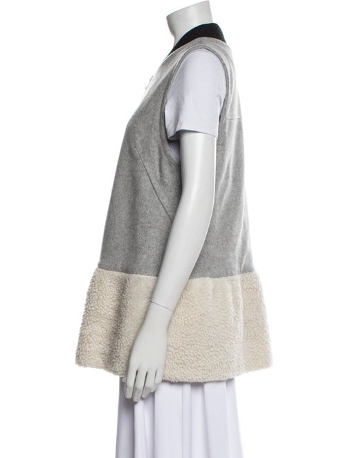 Marissa Webb Wool Colorblock Pattern Vest