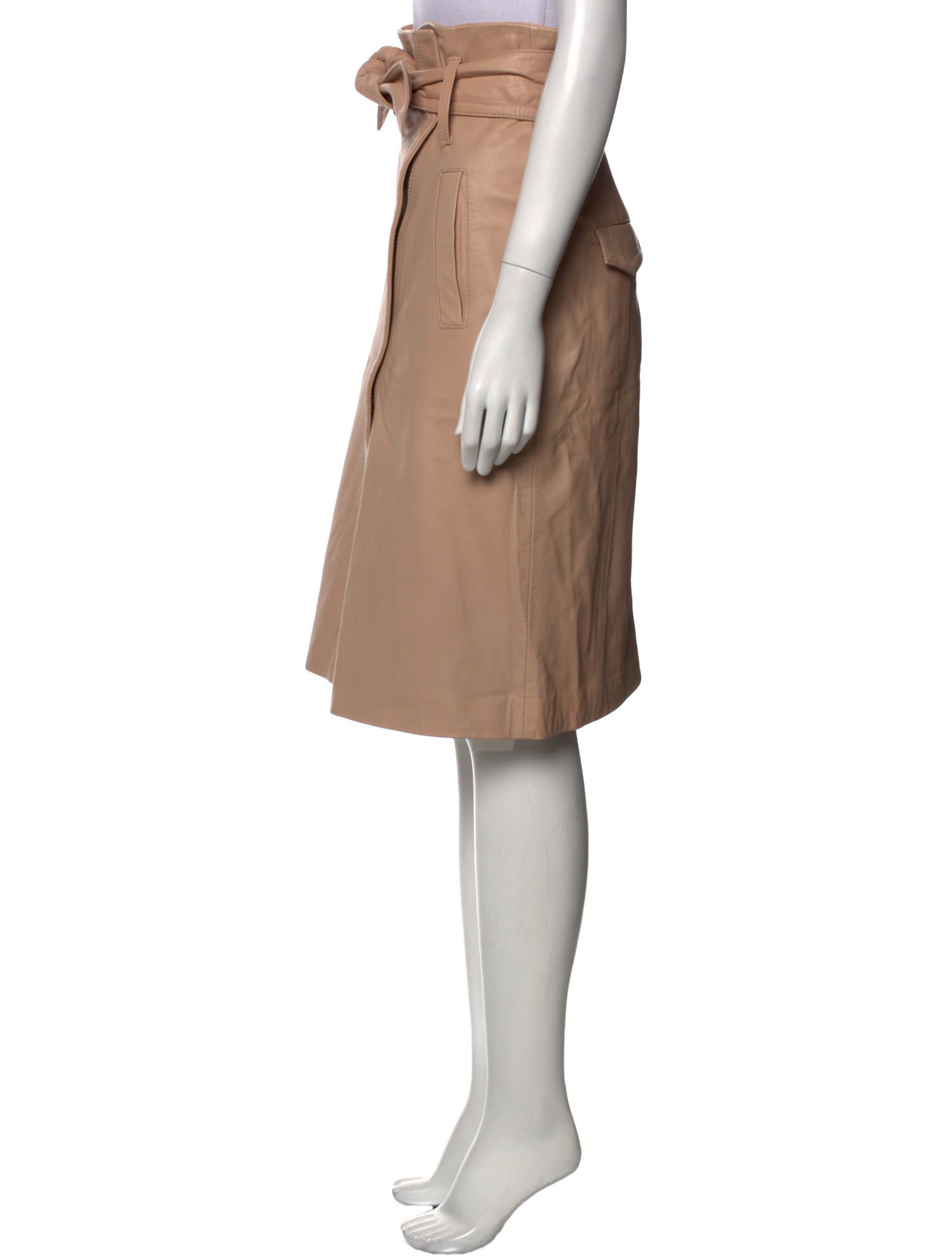 Marissa Webb Lamb Leather Knee-Length Skirt
