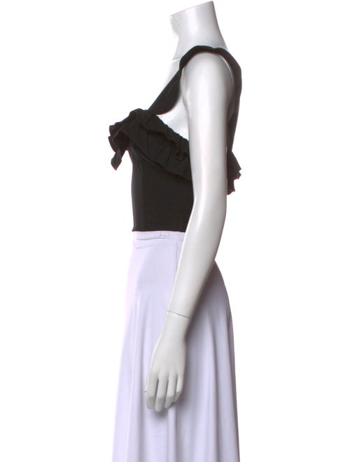 Marissa Webb Square Neckline Sleeveless Crop Top