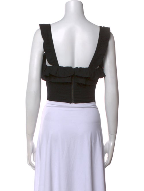 Marissa Webb Square Neckline Sleeveless Crop Top
