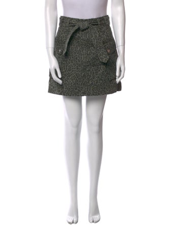Marissa Webb Animal Print Mini Skirt