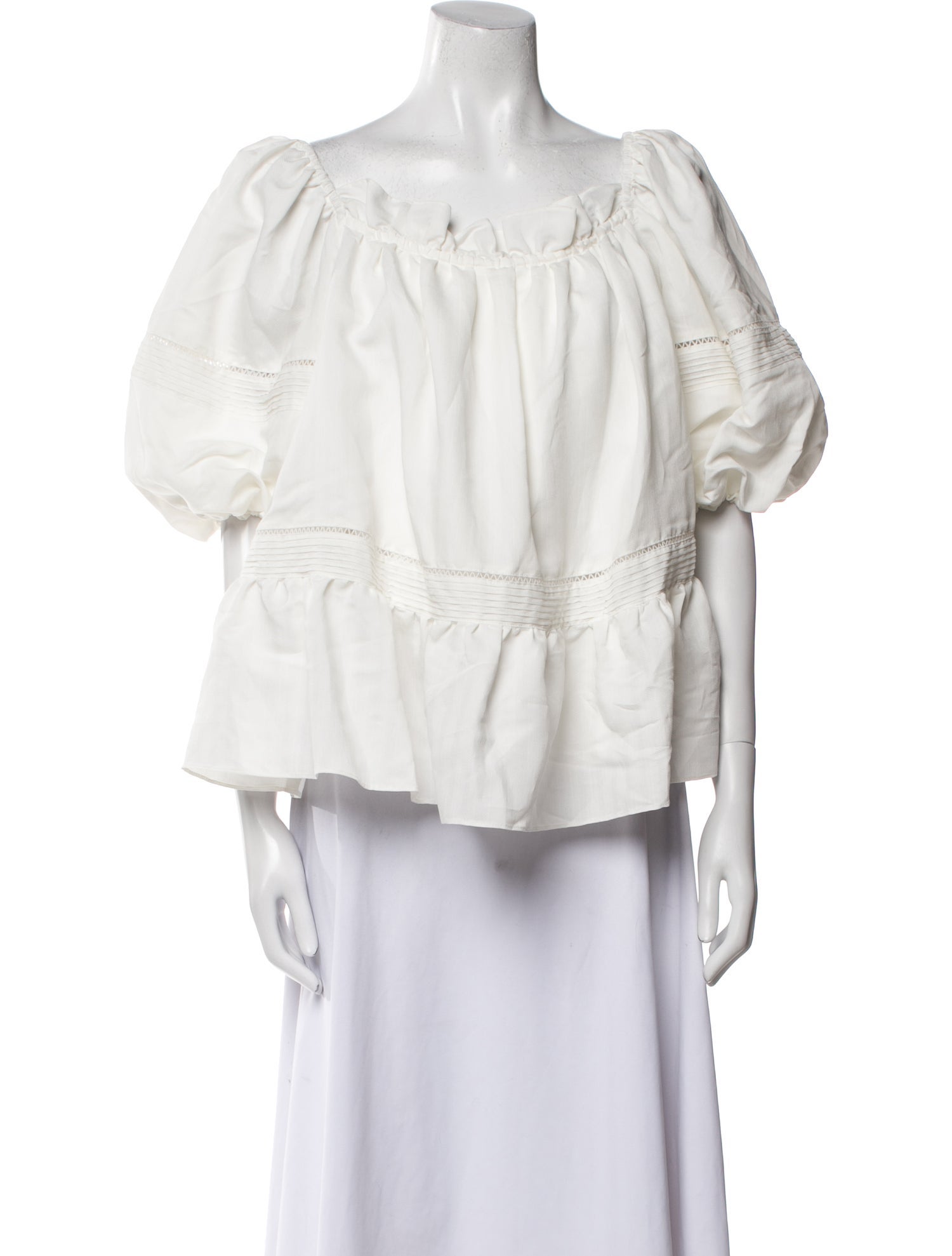 Marissa Webb Off-The-Shoulder Three-Quarter Sleeve Blouse