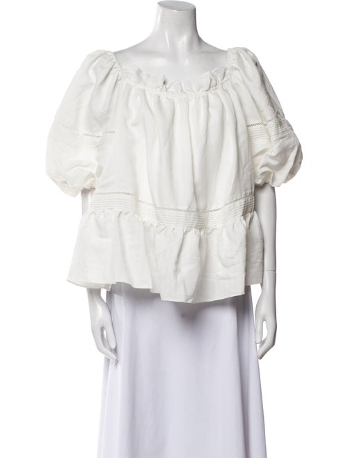 Marissa Webb Off-The-Shoulder Three-Quarter Sleeve Blouse