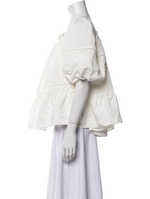 Marissa Webb Off-The-Shoulder Three-Quarter Sleeve Blouse